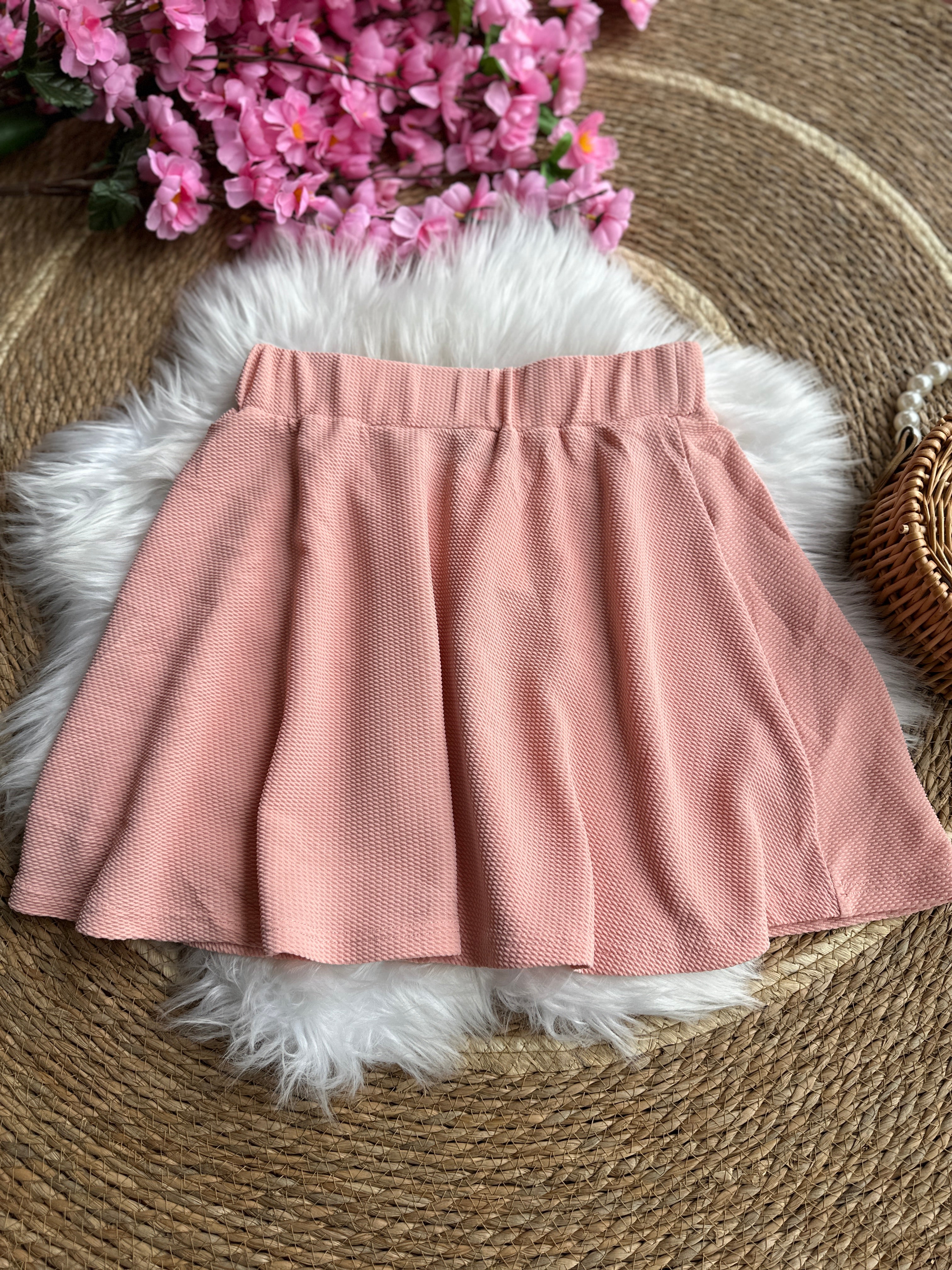 Mini Falda con Vuelo y Cintura Elástica