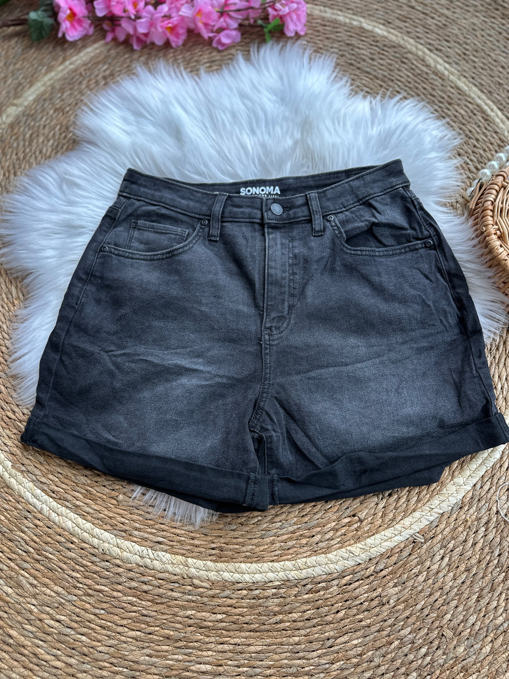 Mom Short con dobladillo