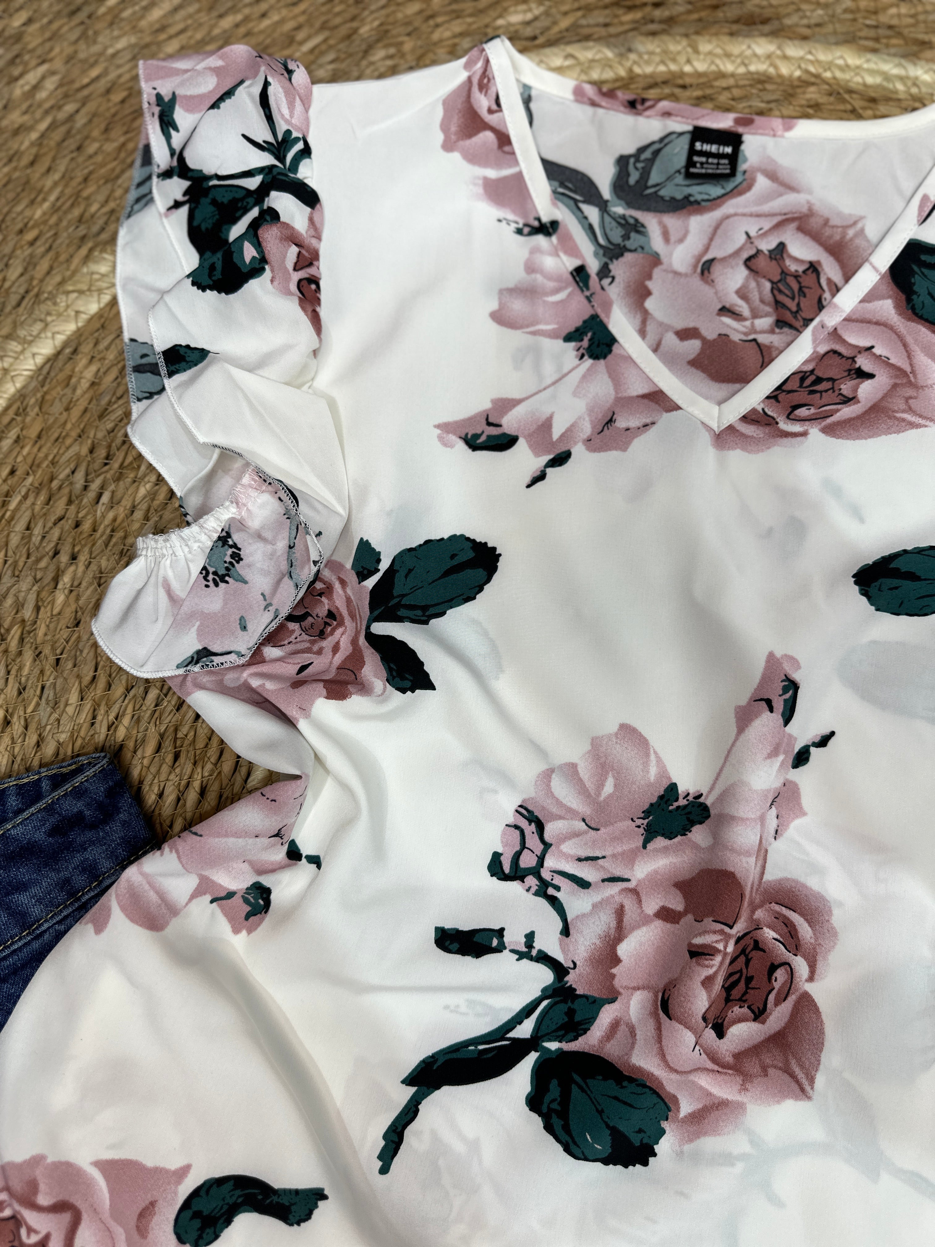 Blusa con estampado floral