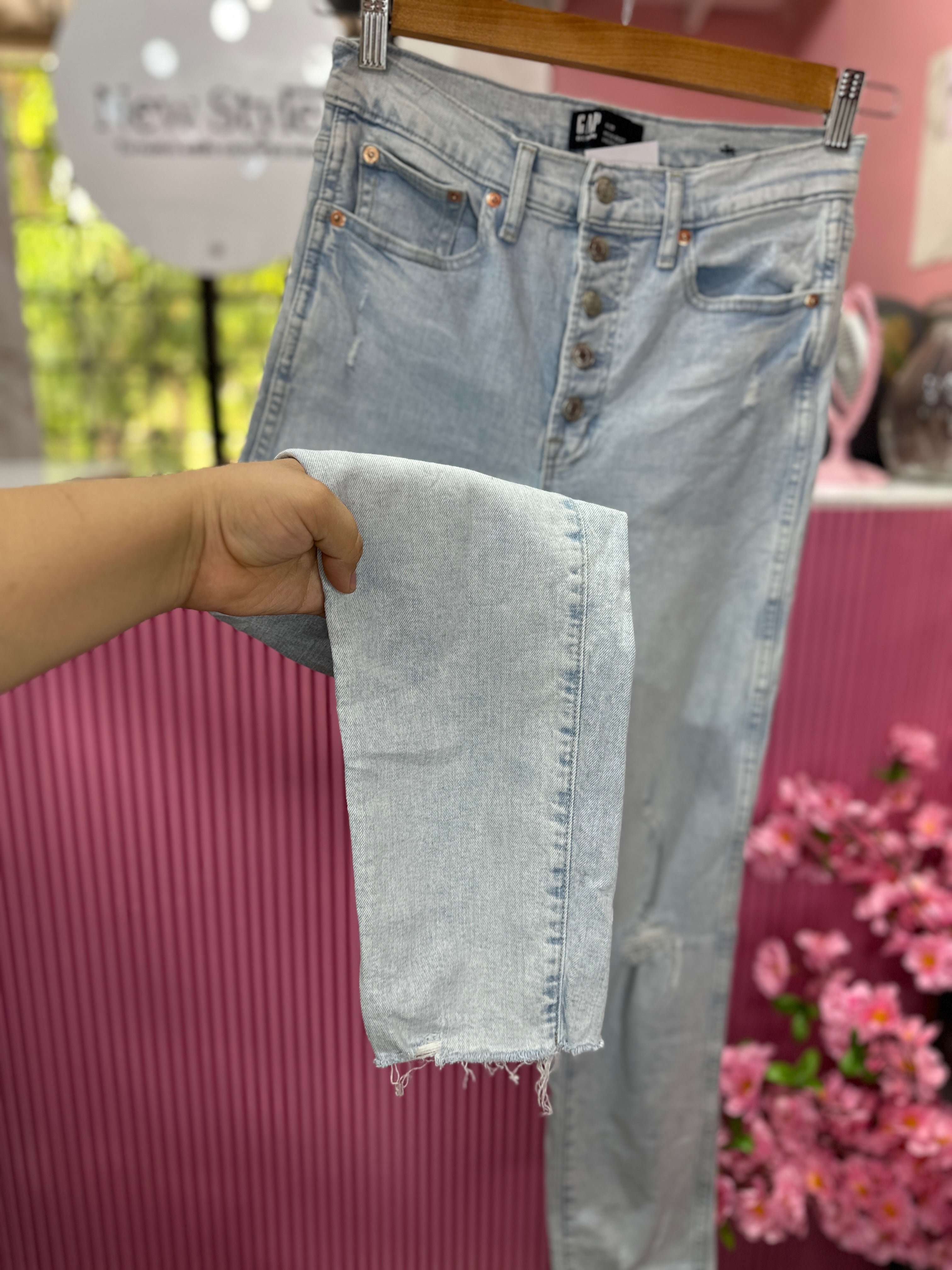 Jeans de Tiro Alto
