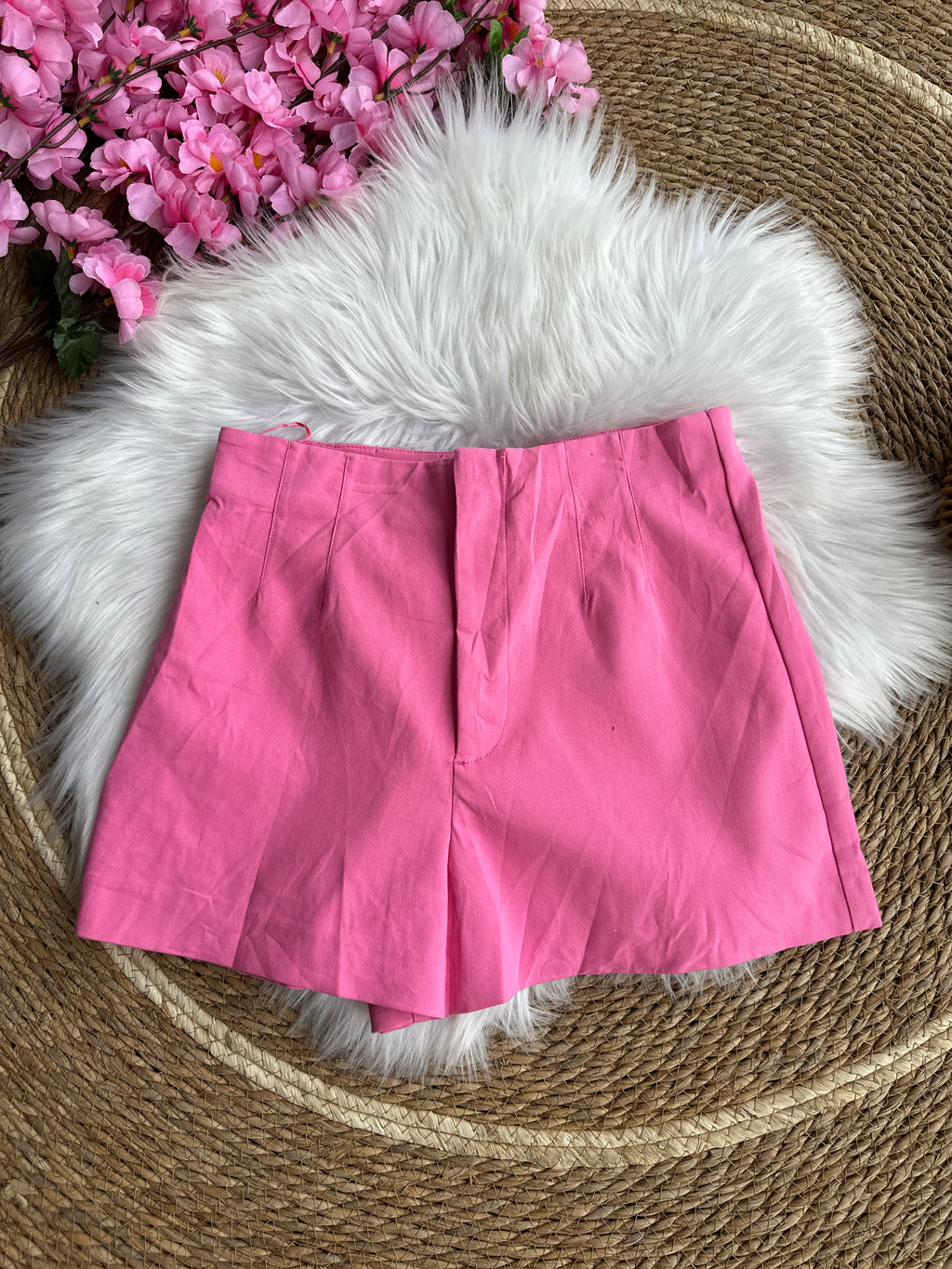 Short Formal Tiro Alto Rosa Pop