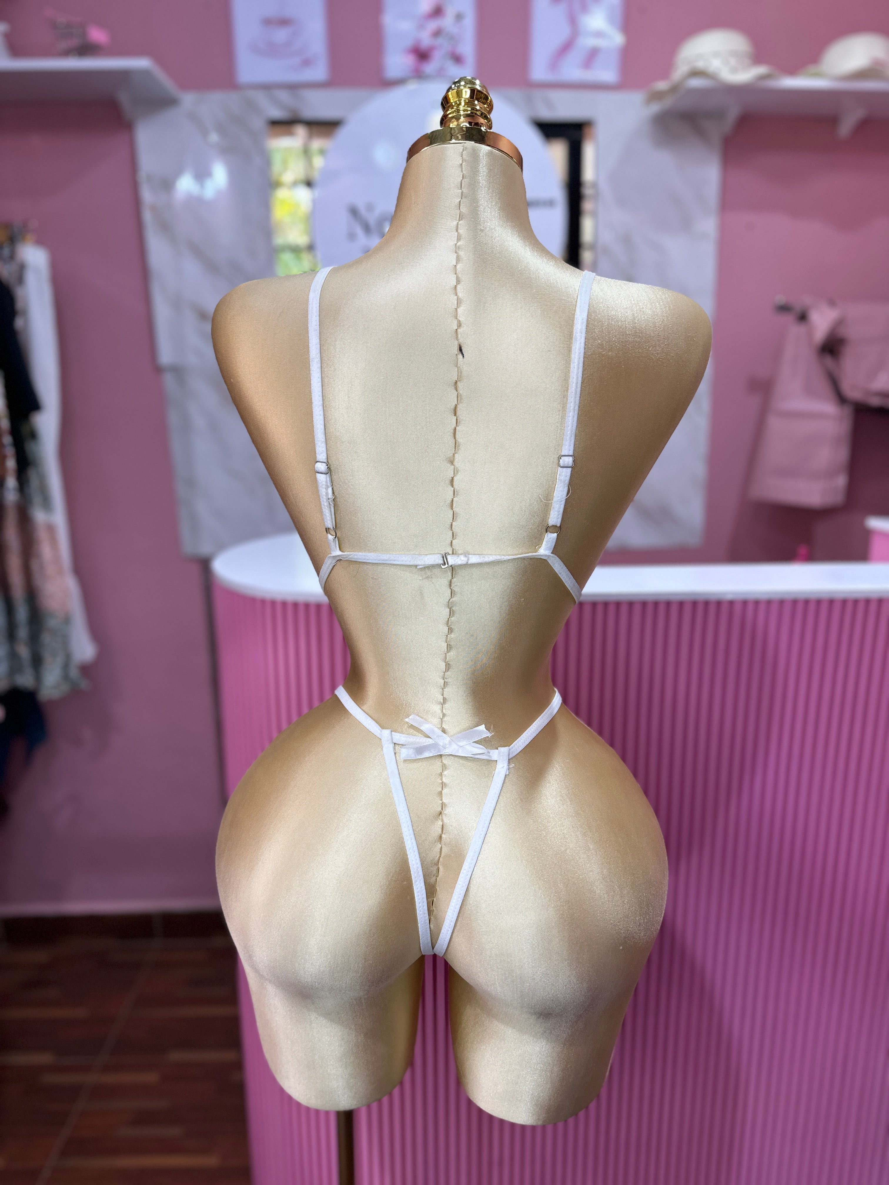 Body encaje blanco