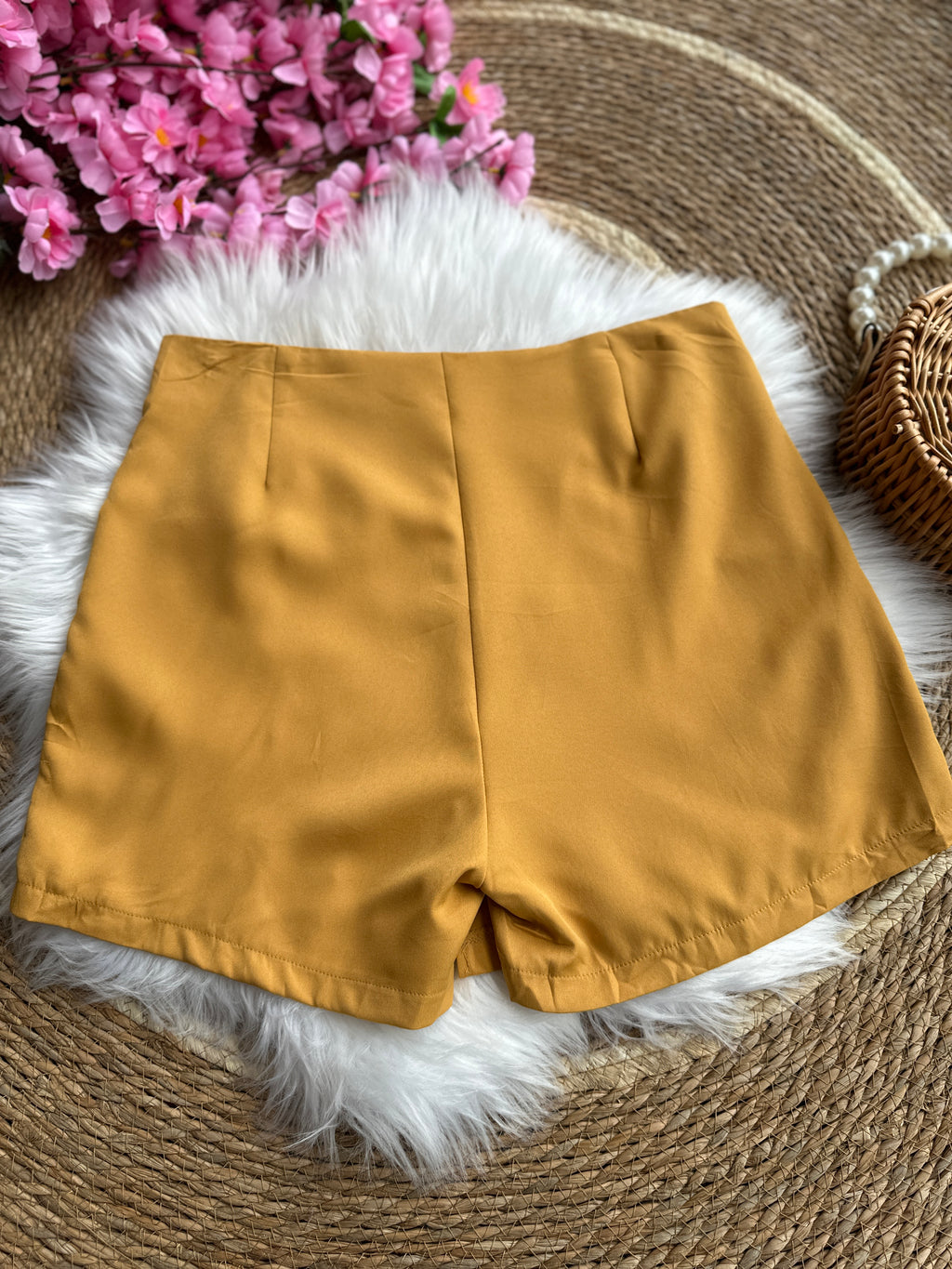 Falda Short color Mostaza