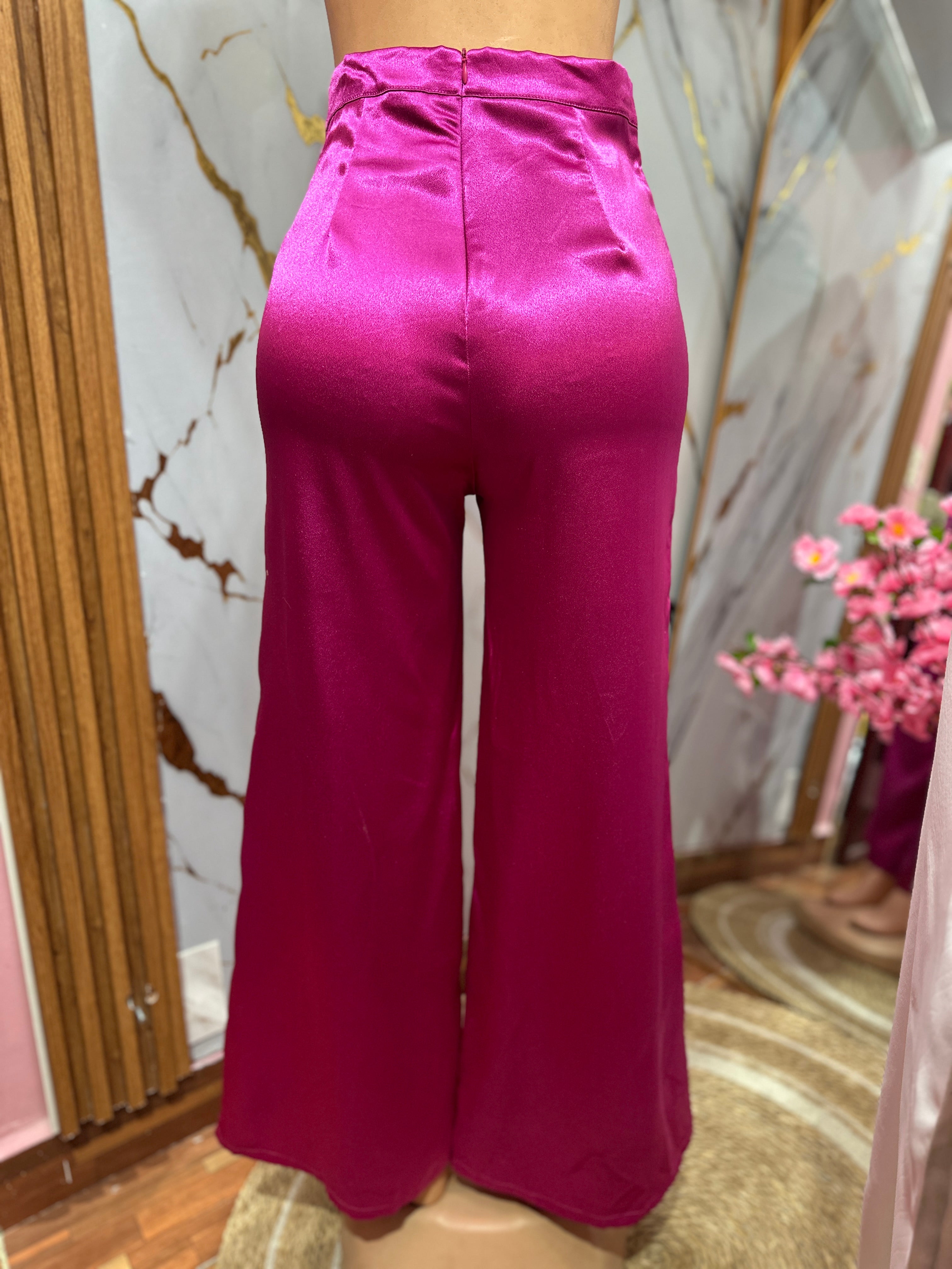 Pantaloneta de Satin color fucsia