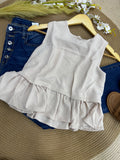Blusa estilo top (formal) sin mangas