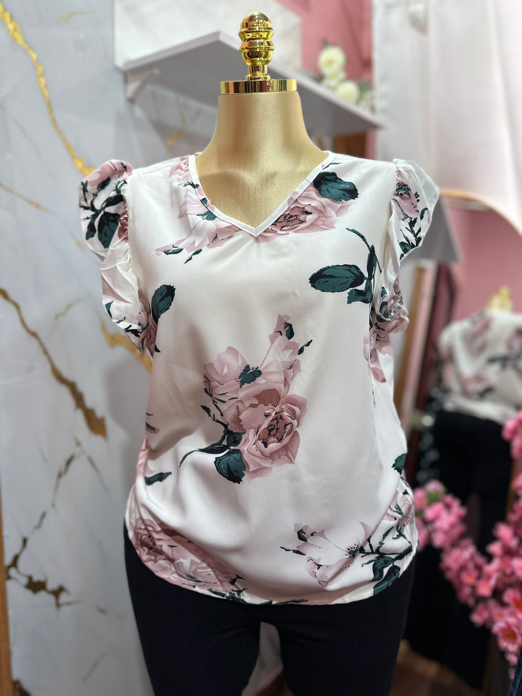 Blusa con estampado floral