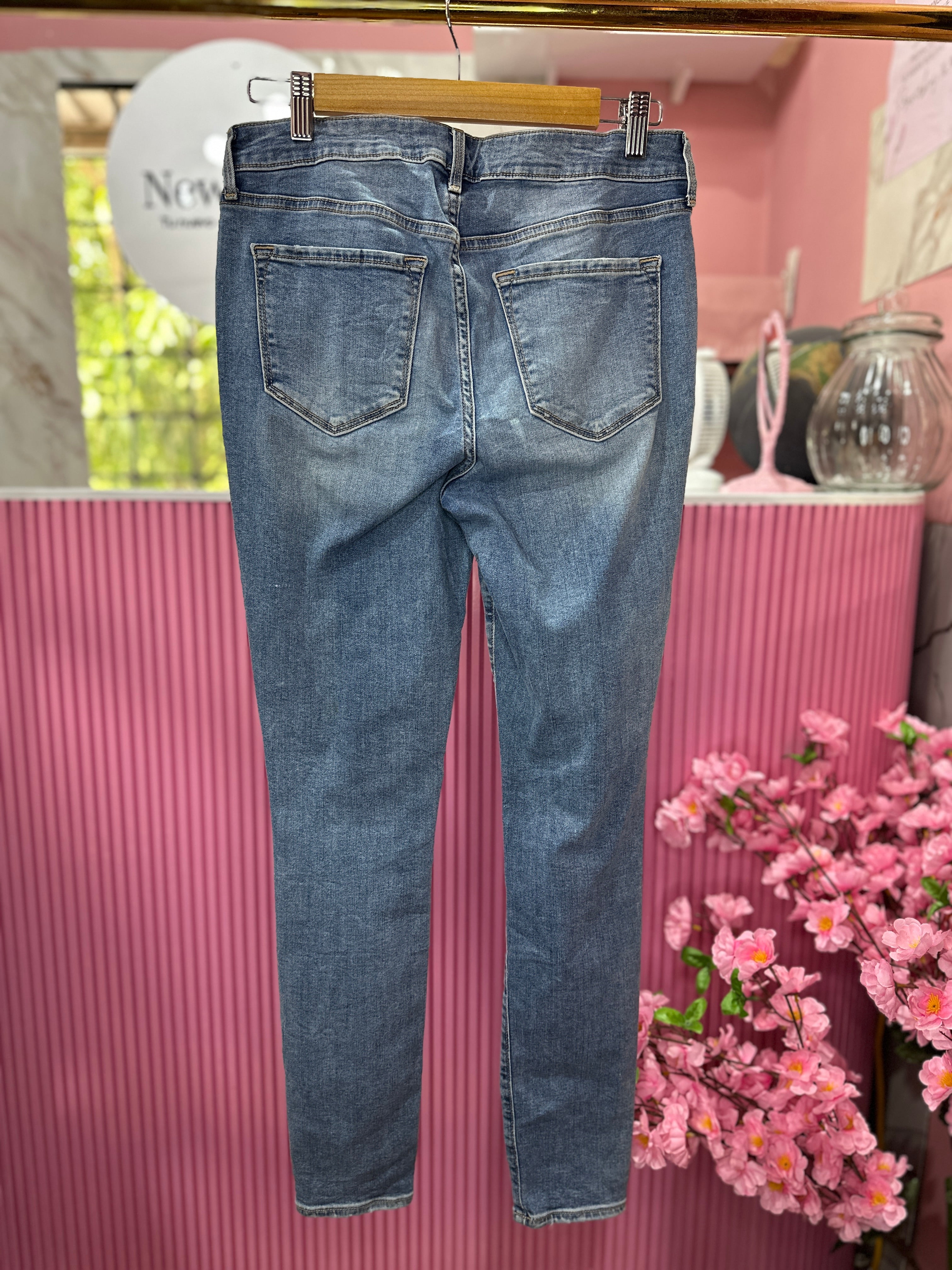 Skinny Jeans de Tiro Medio