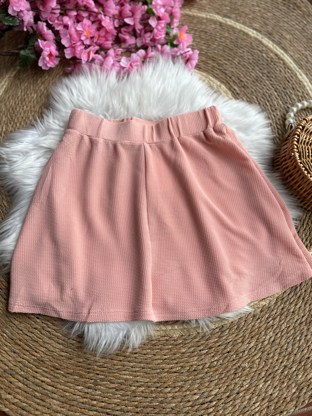 Mini Falda con Vuelo y Cintura Elástica