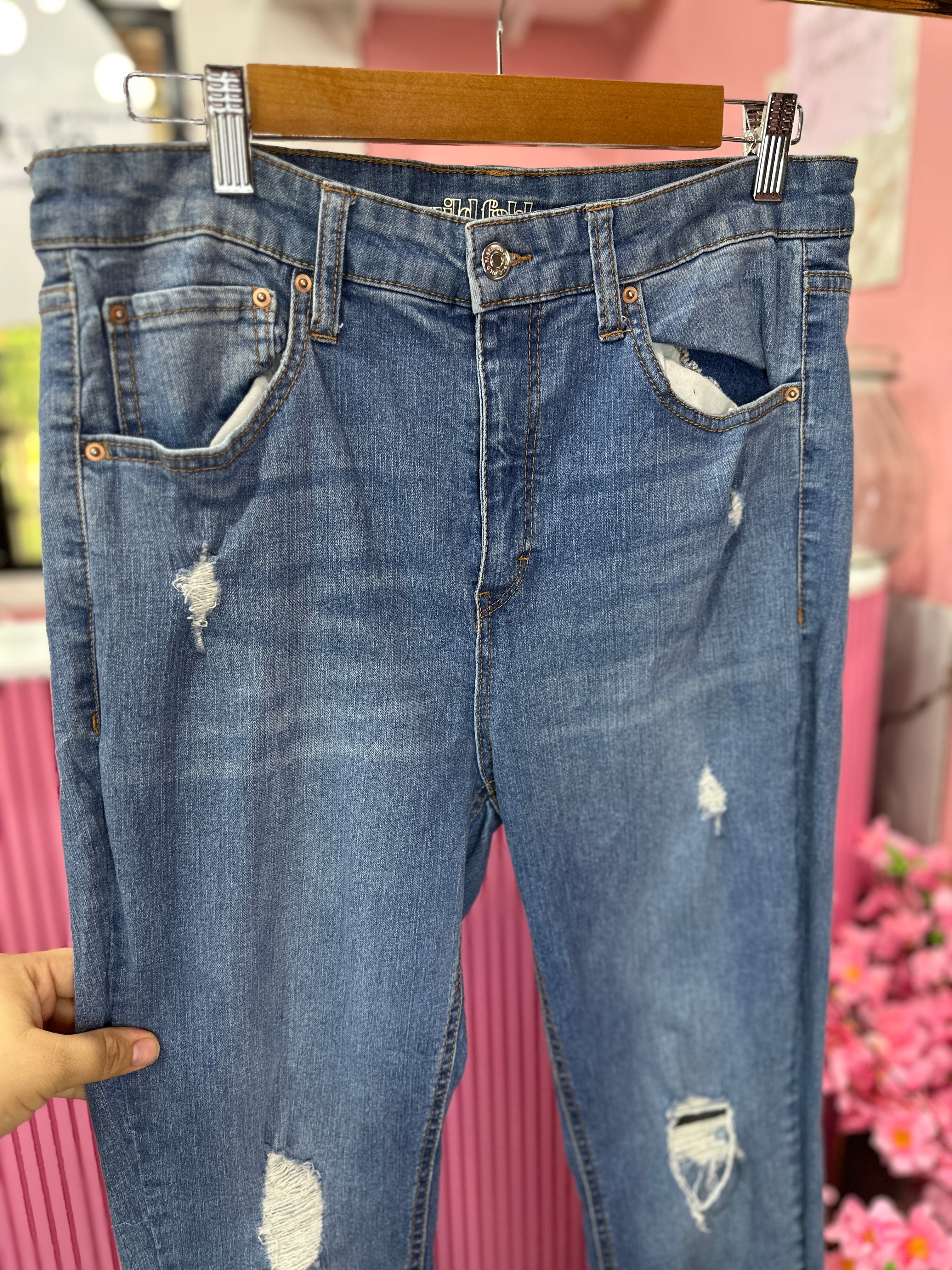 Skinny Jeans de Tiro Alto