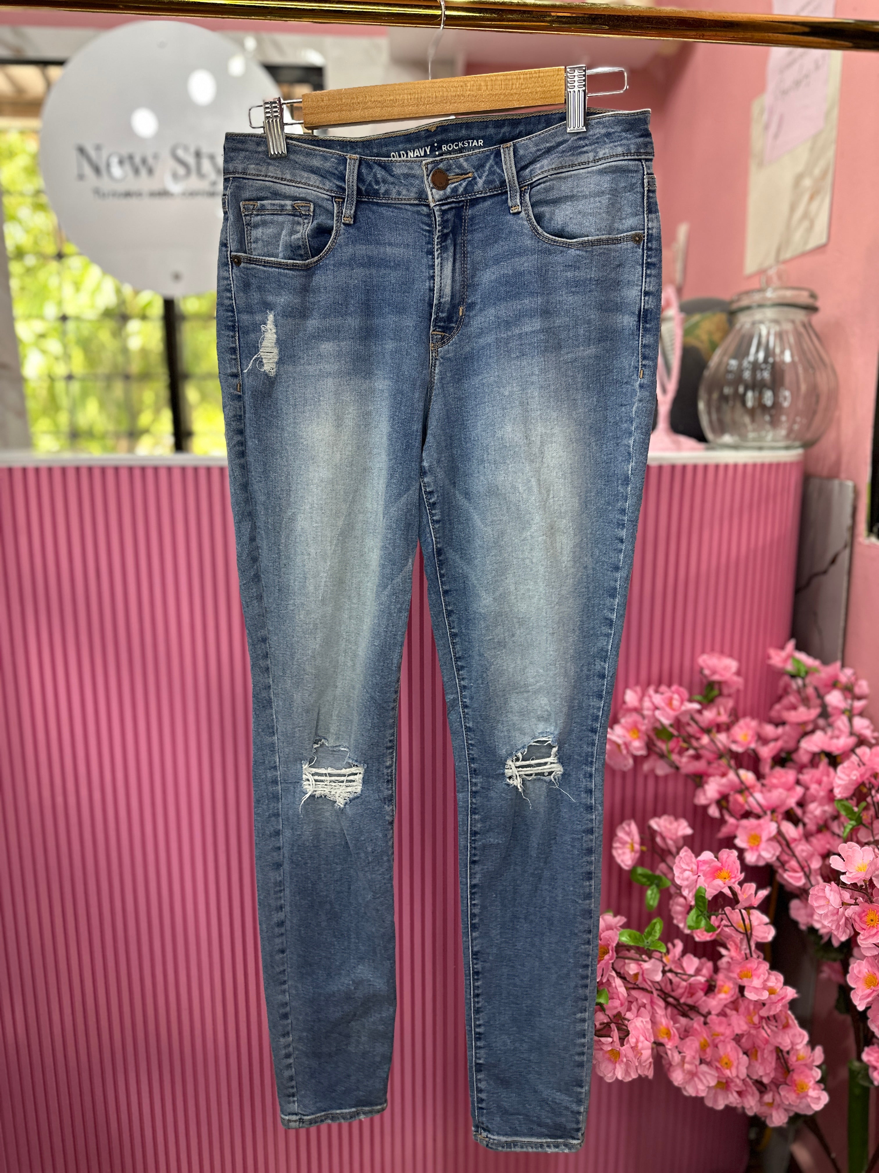 Skinny Jeans de Tiro Medio
