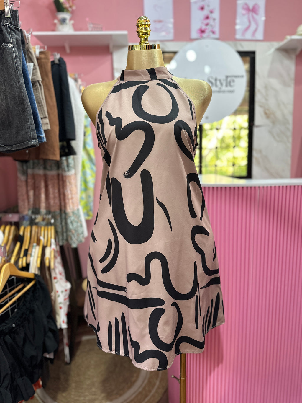 Vestido de Satin tipo Animal Print