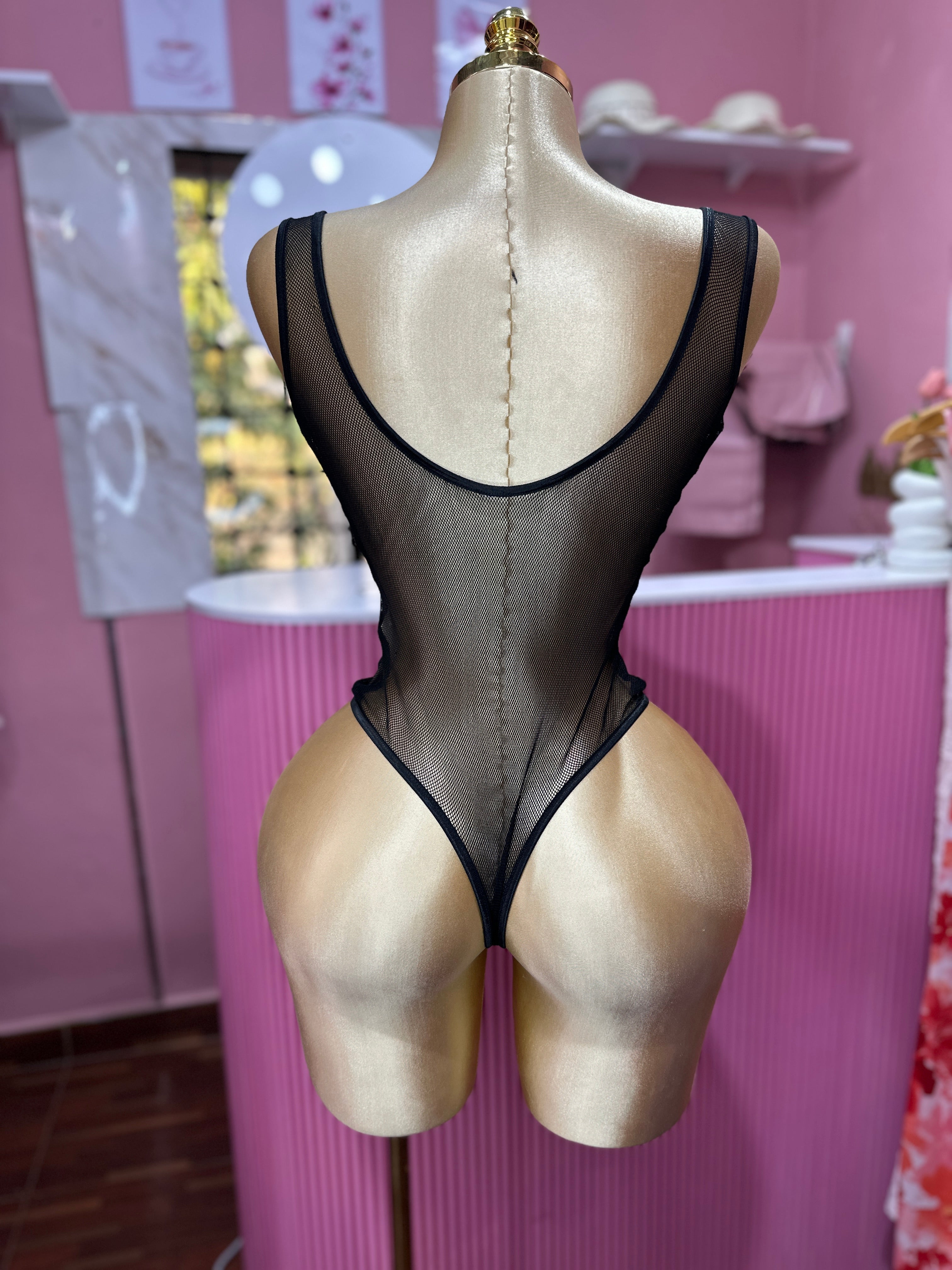 Body de malla con cierre