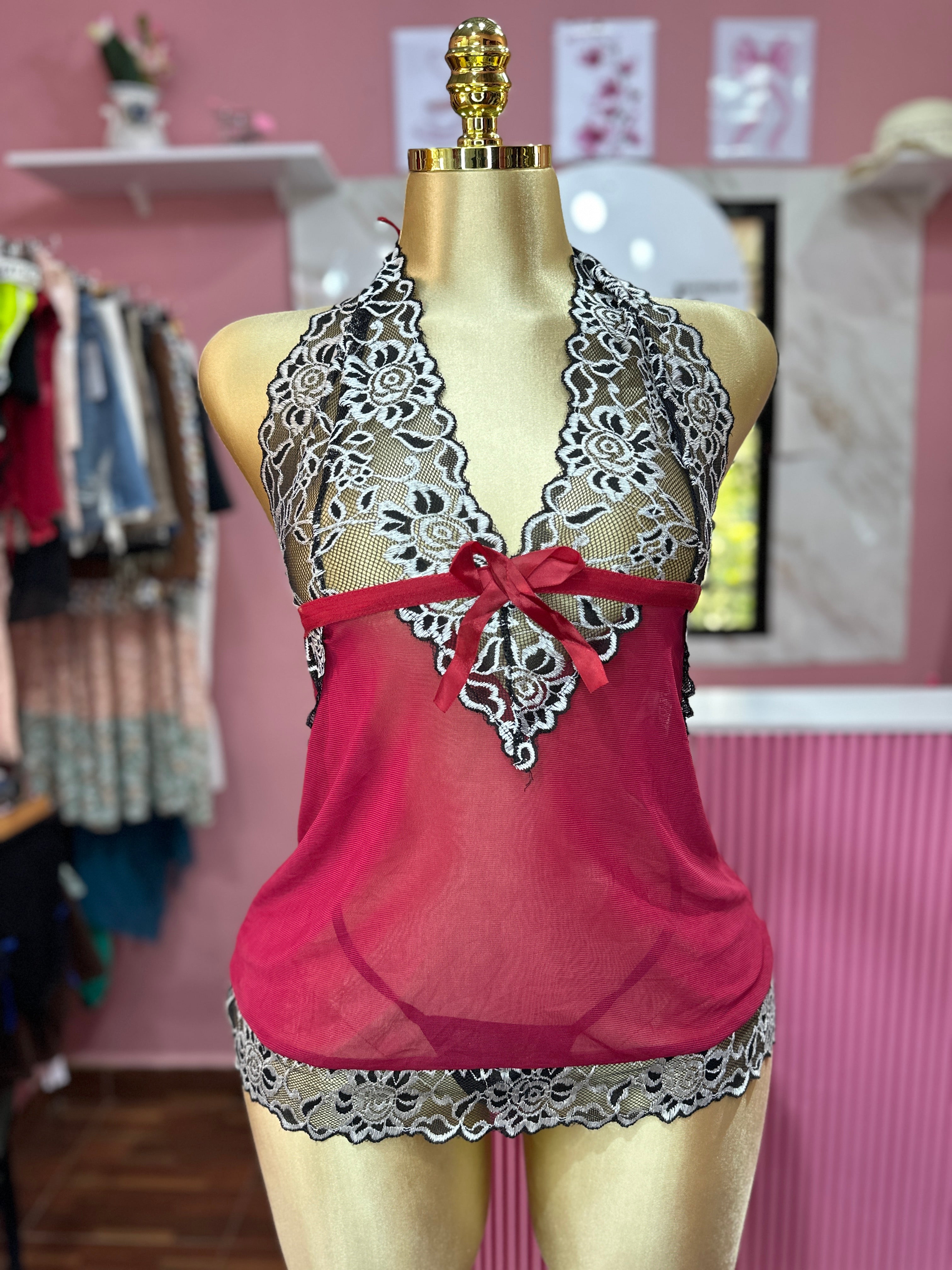 Baby Doll Sensual con Encaje