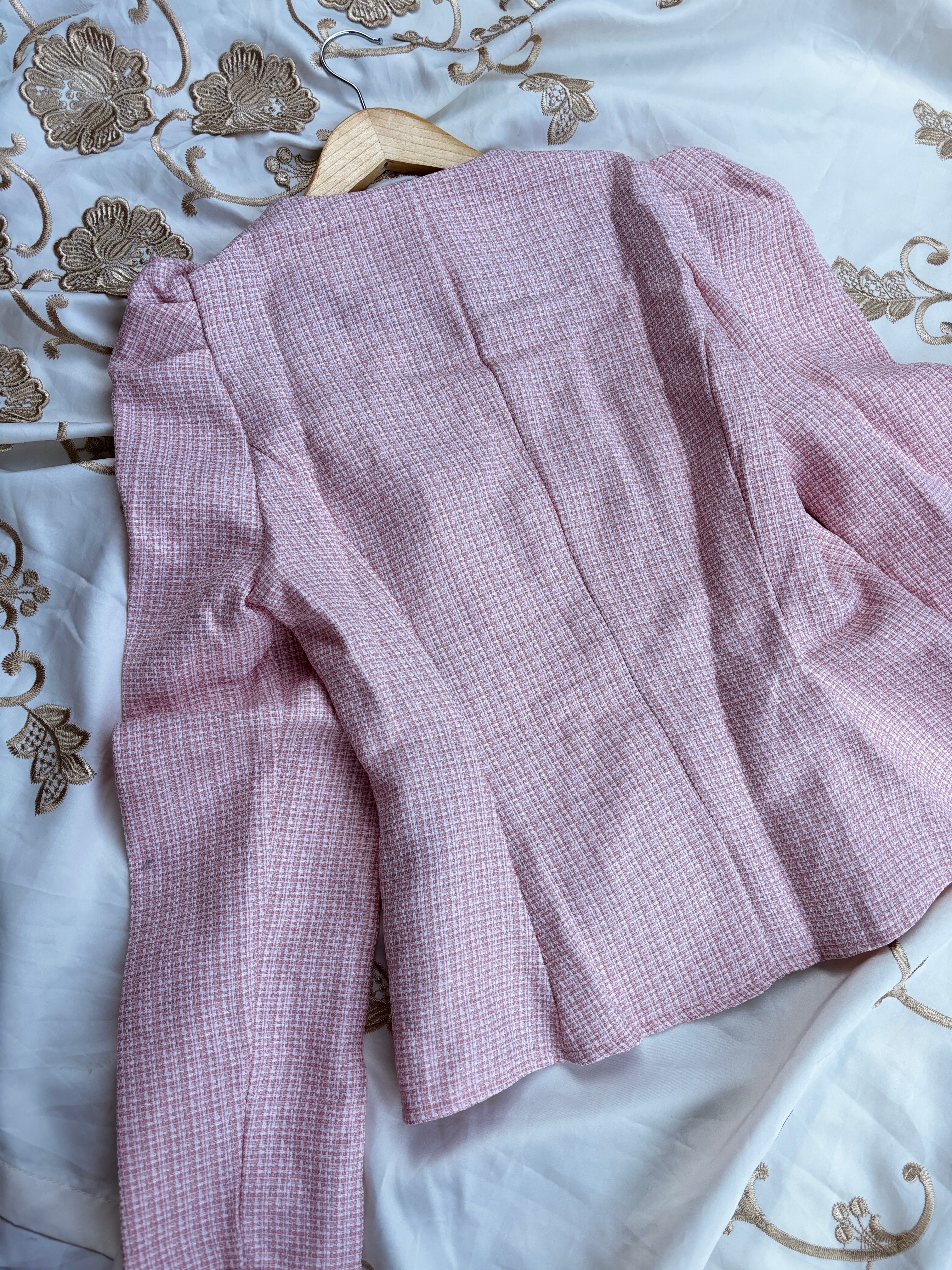 Blazer elegante rosa viejo