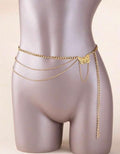 Faja de cadenita con decorado mariposa dorada