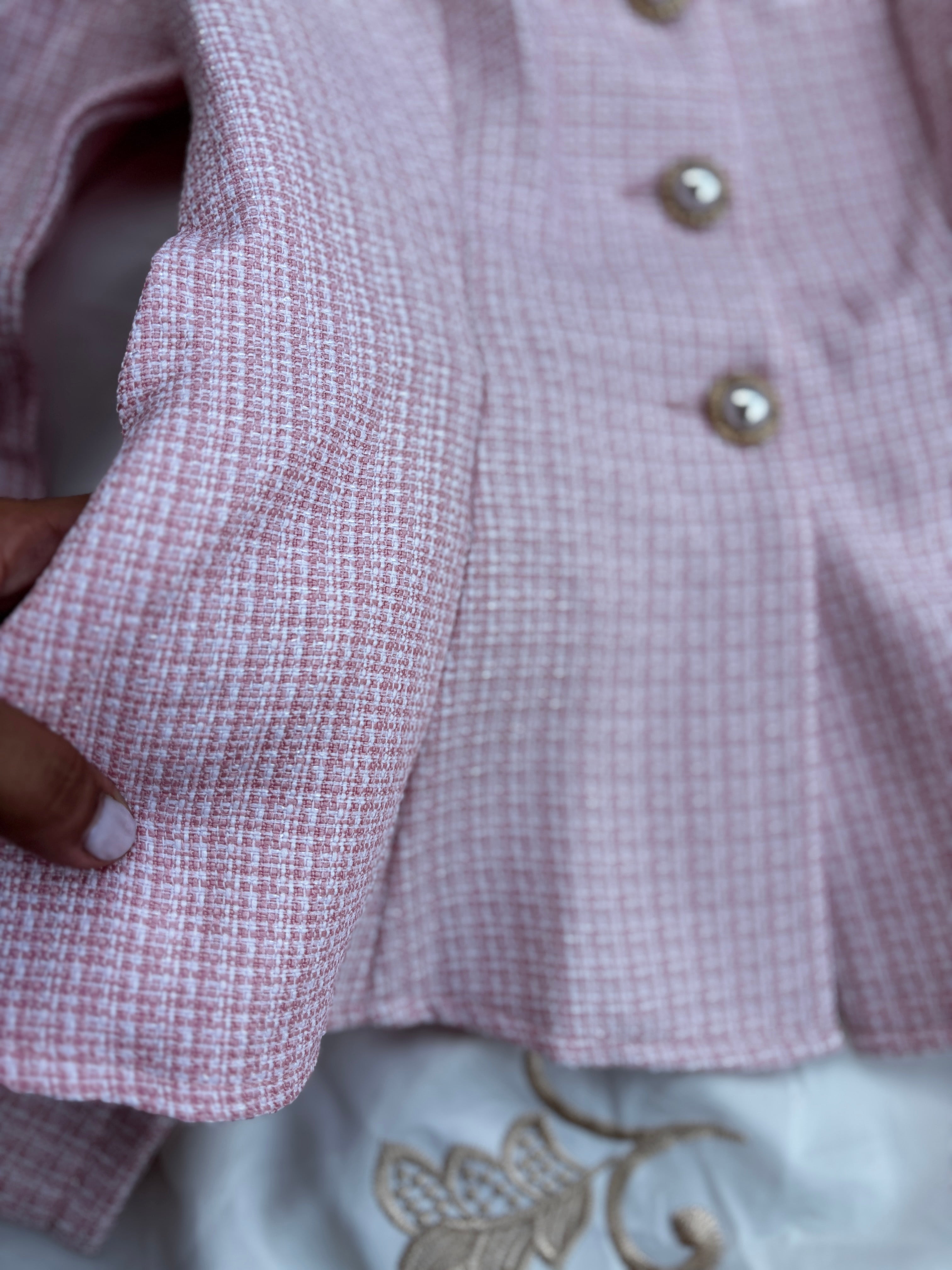 Blazer elegante rosa viejo