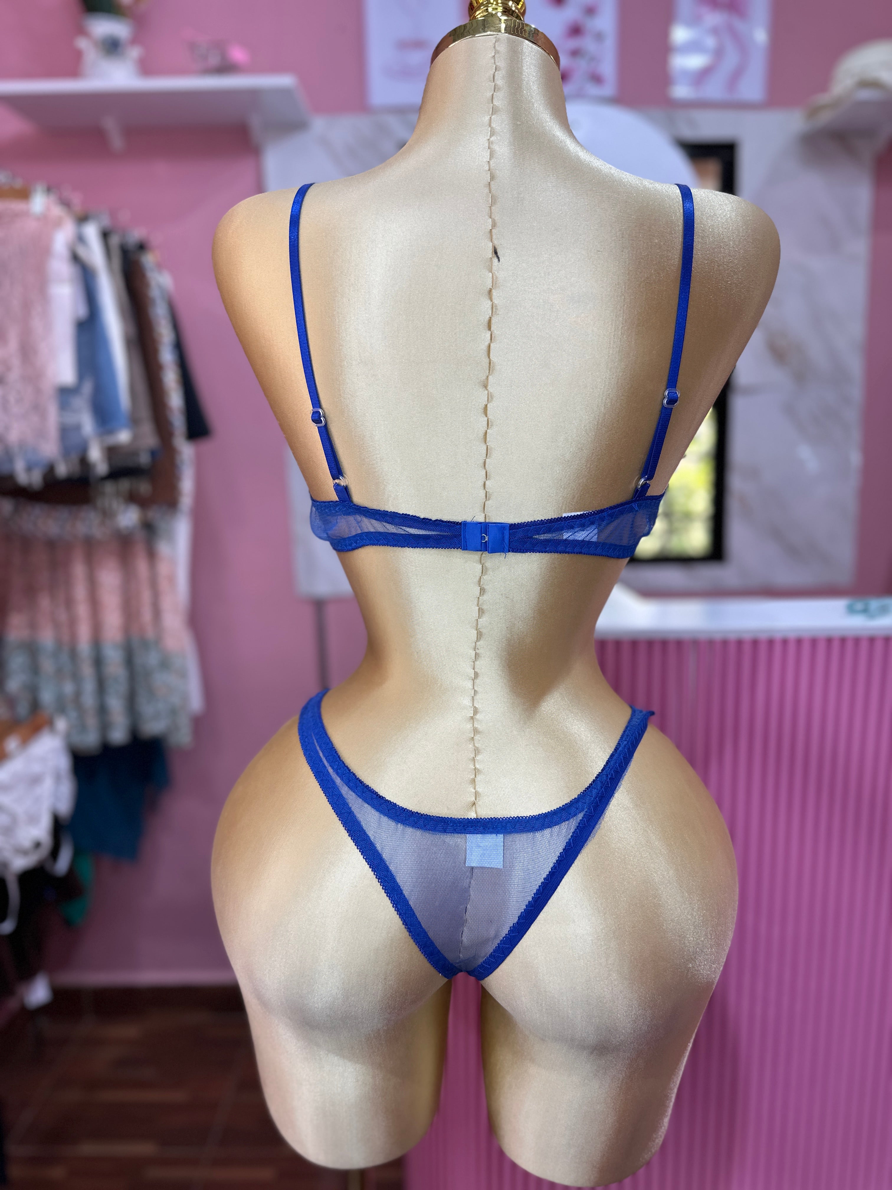 Conjunto Azul de Encaje