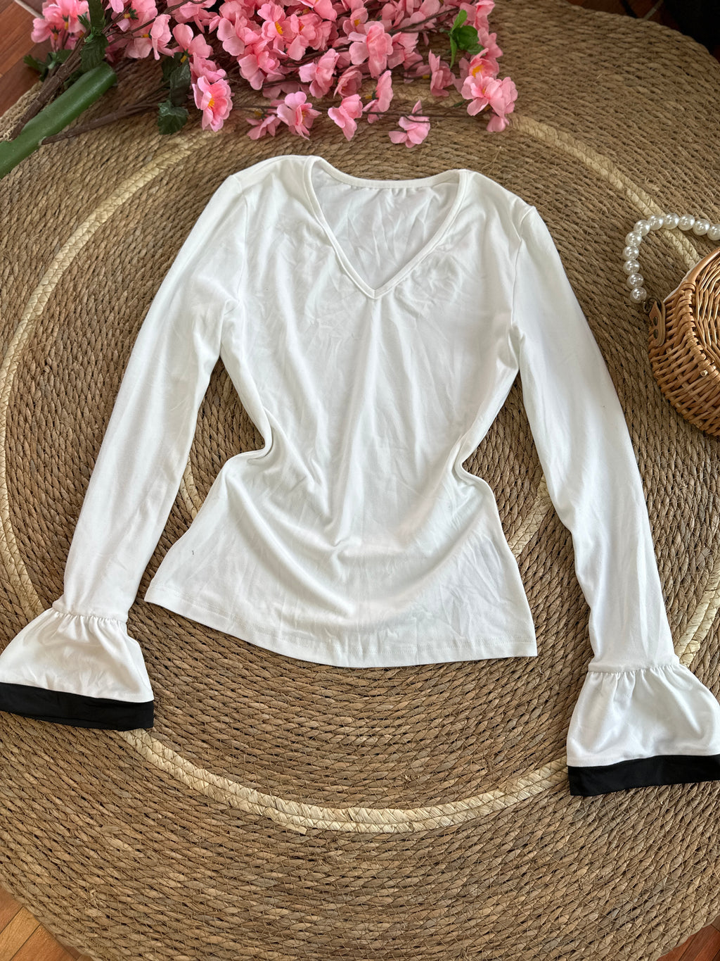 Blusa Manga larga blanca
