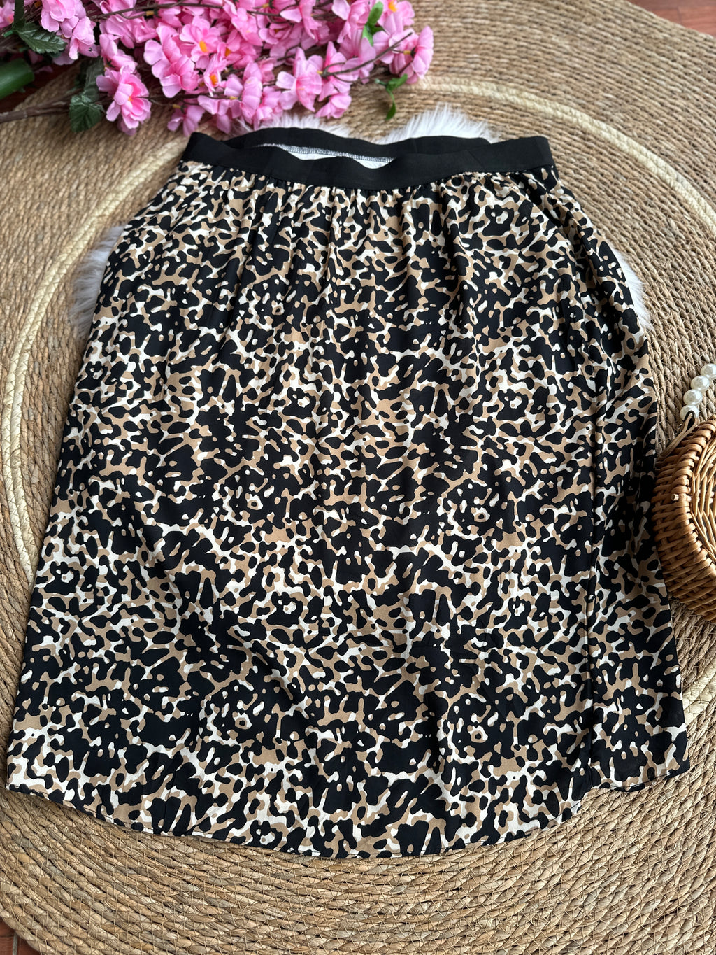 Falda Midi Animal Print