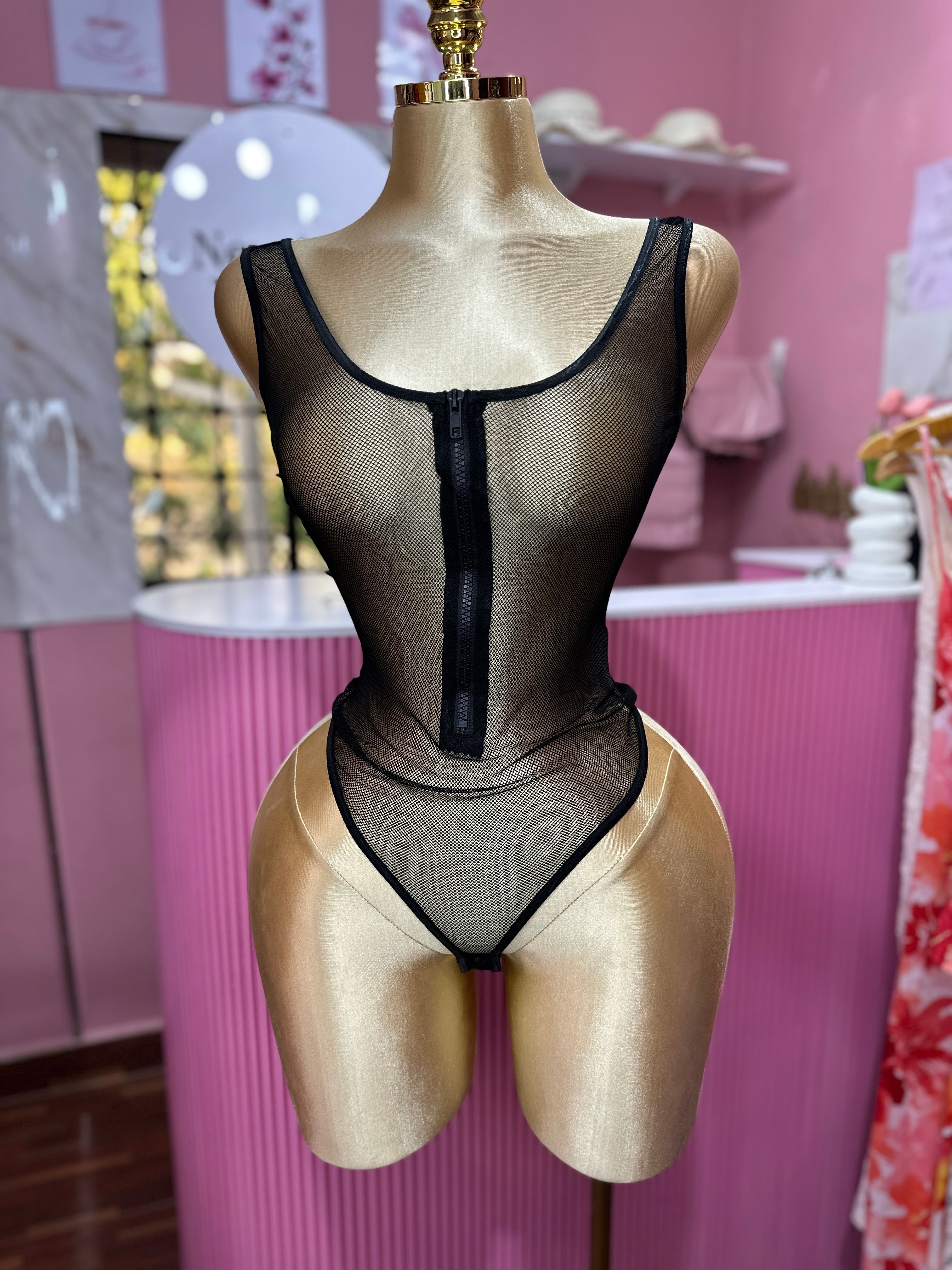 Body de malla con cierre