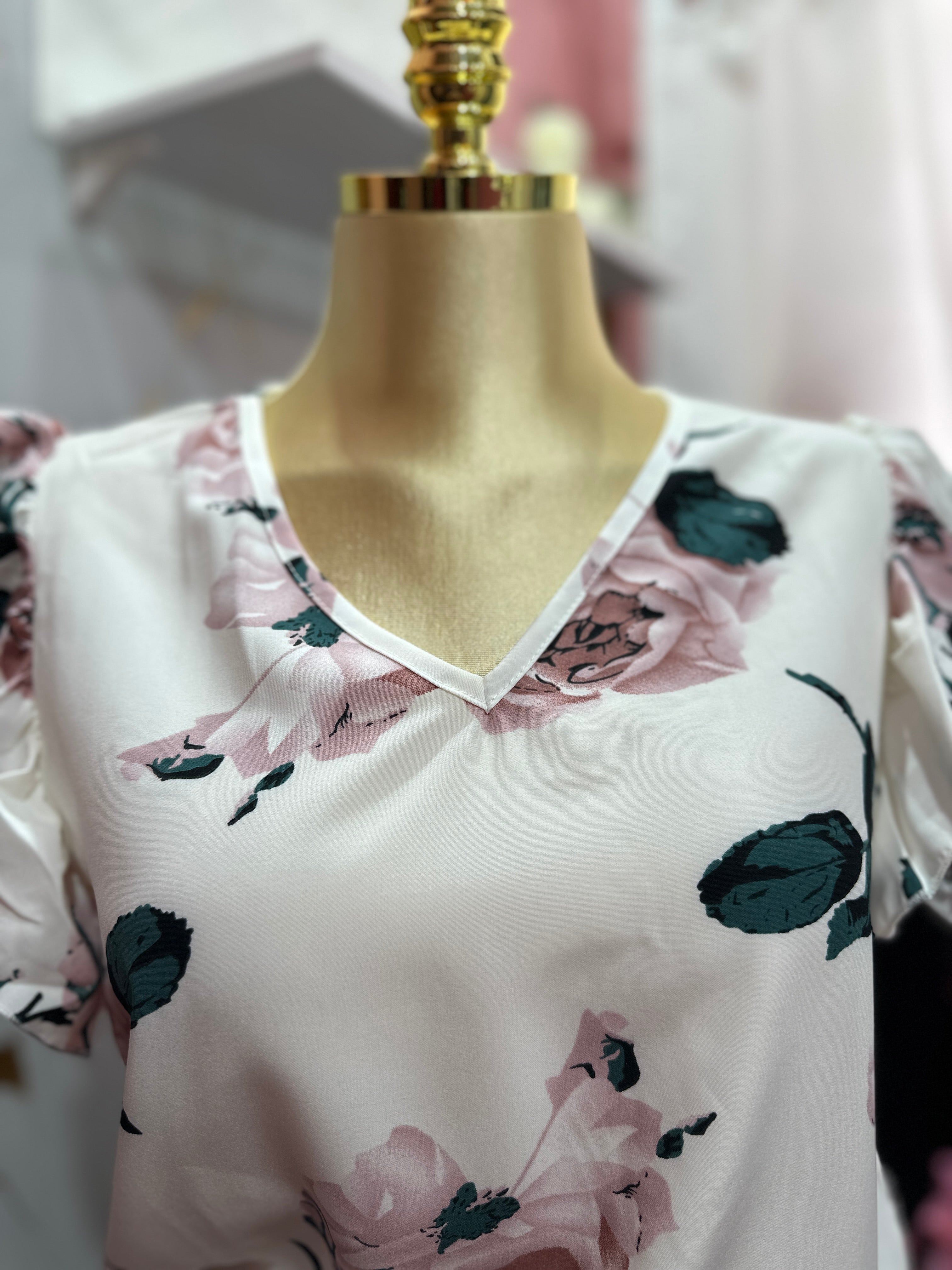 Blusa con estampado floral
