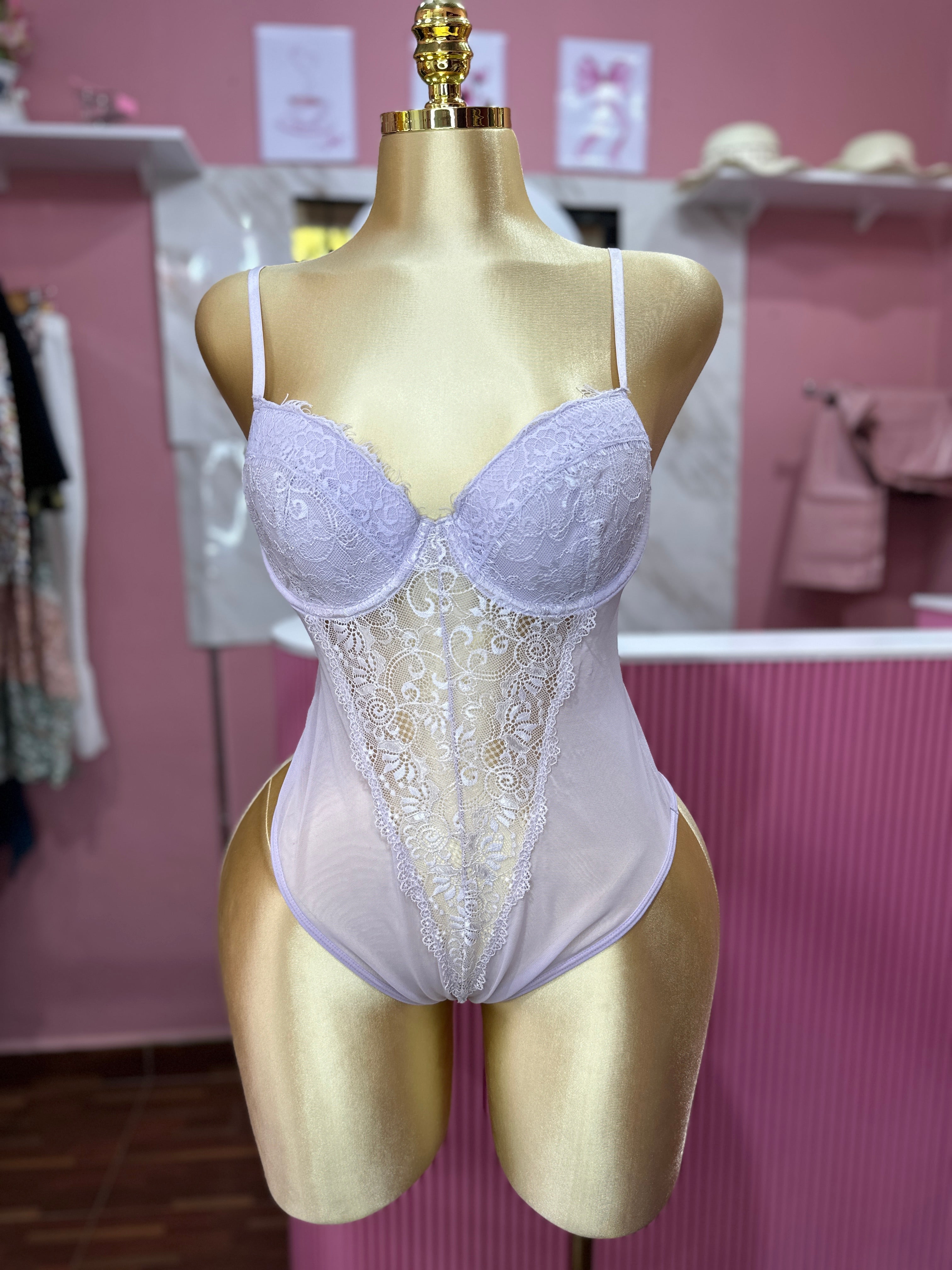 Body de Encaje Lila