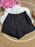 Short Negro Casual  Tiro Alto