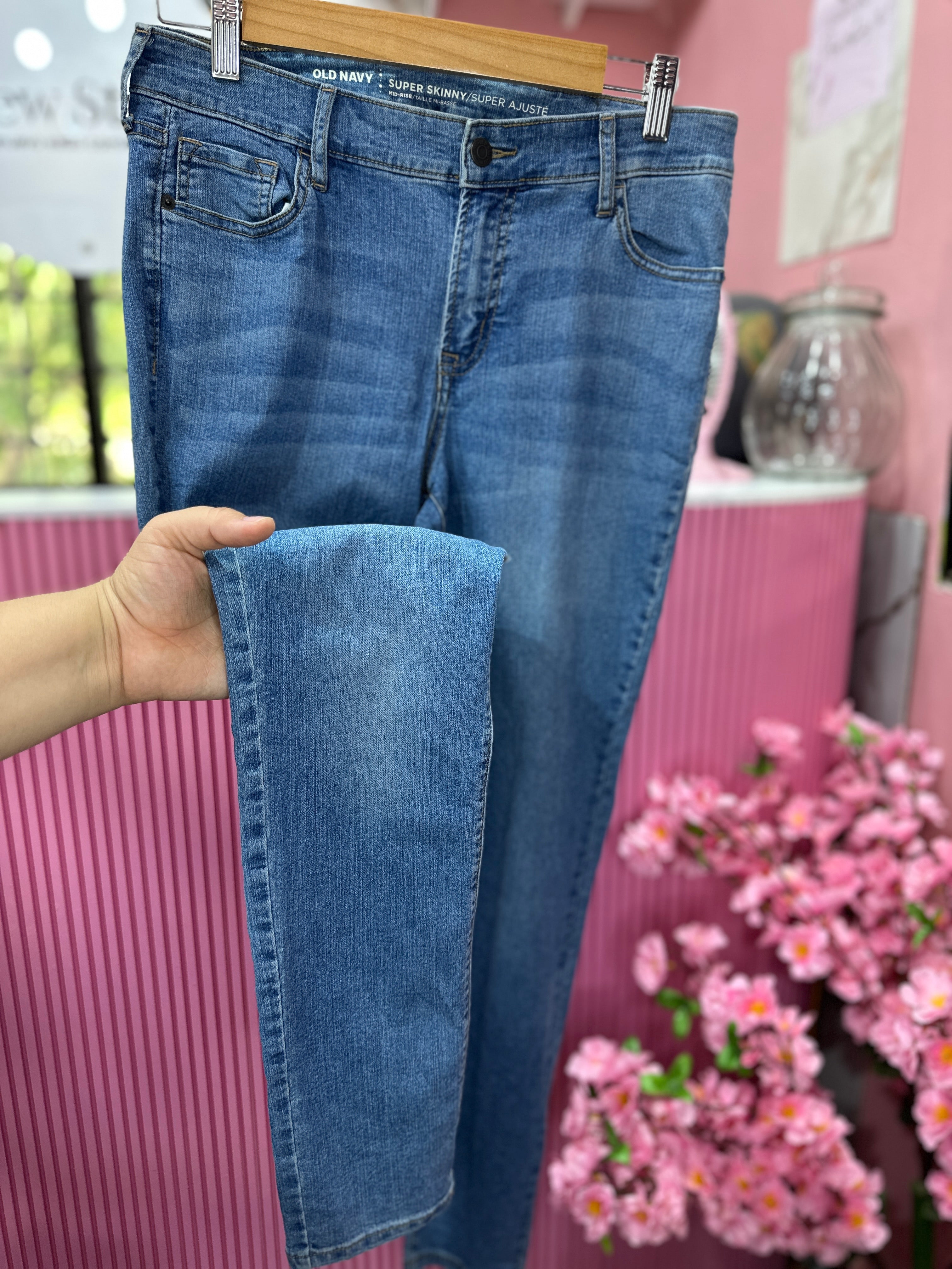 Skinny Jeans de Tiro Medio