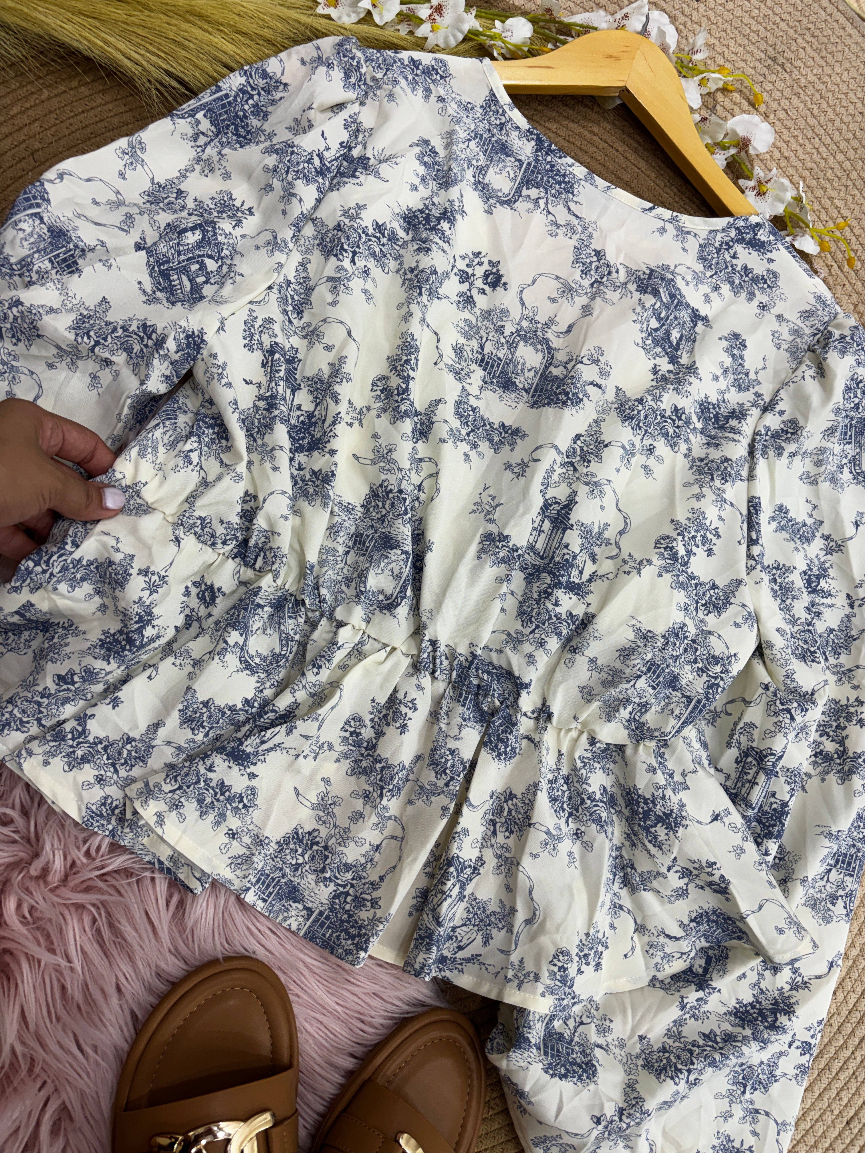 Blusa manga larga estilo coquett-tendencia
