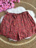 Short Fresco con Estampado y Cintura Alta Elástica tipo paperbag