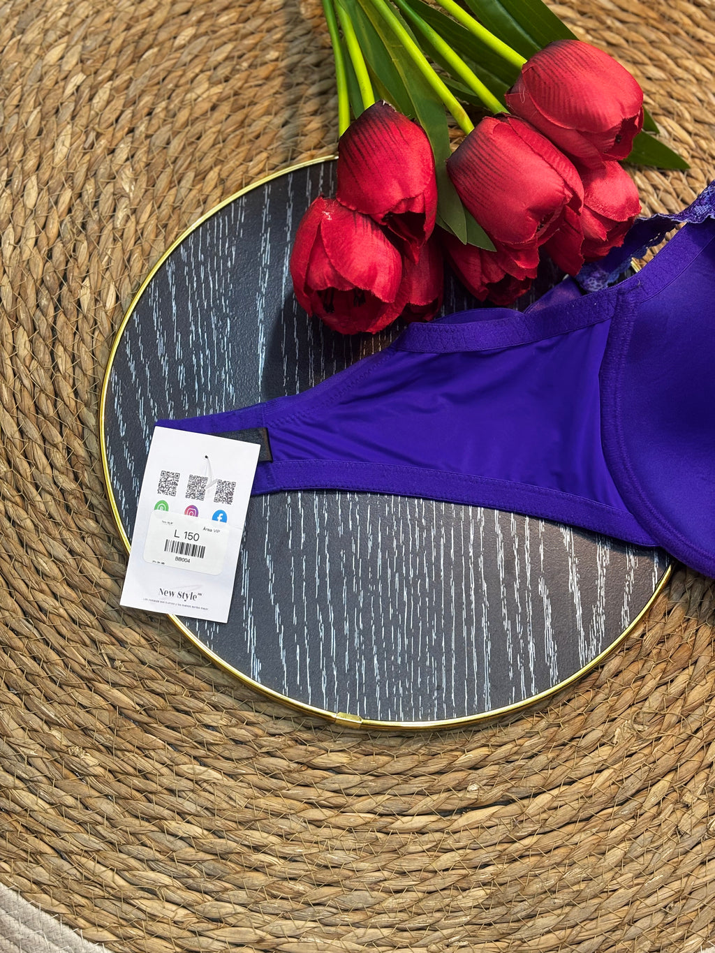 Brasier azul/violeta con varilla fina