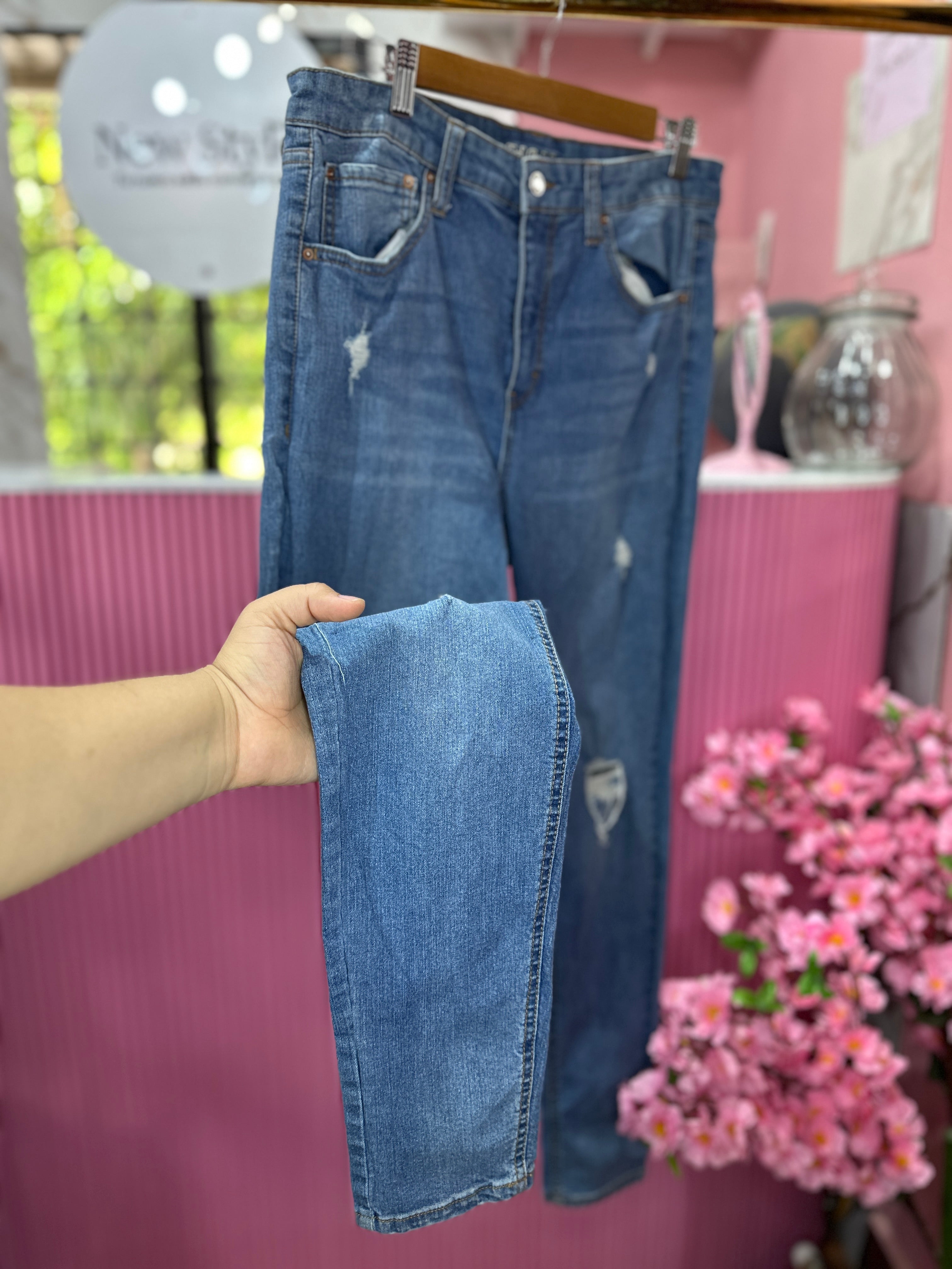 Skinny Jeans de Tiro Alto