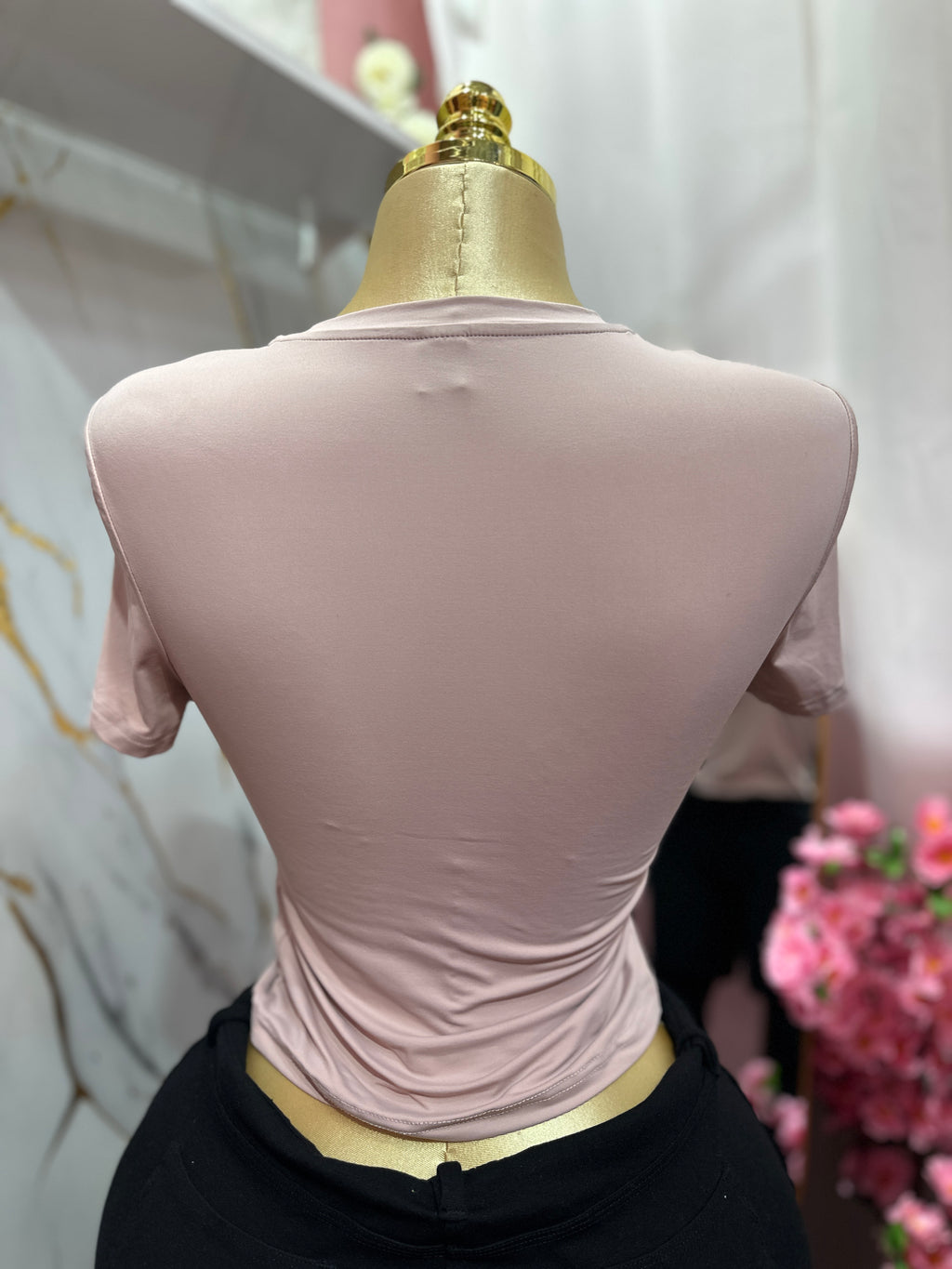 Camisa ajustada estilo básico manga corta