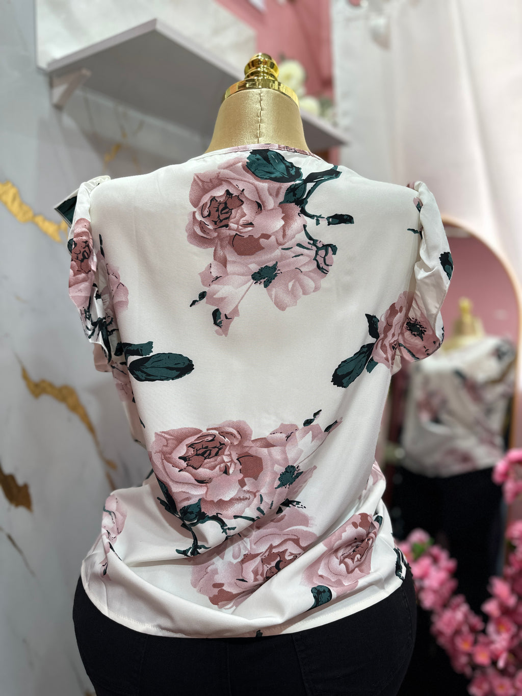 Blusa con estampado floral