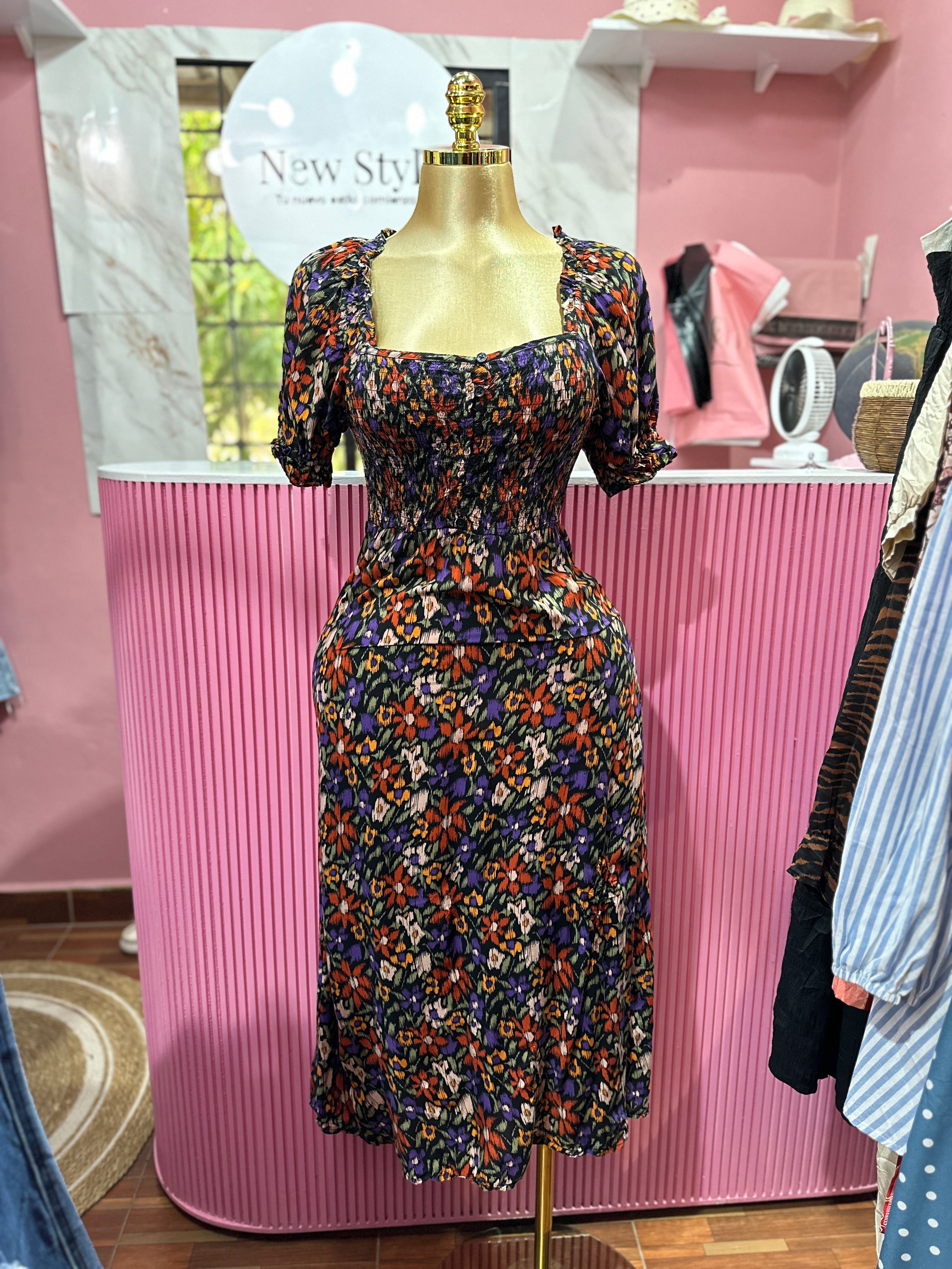 Vestido largo con Estampado floral