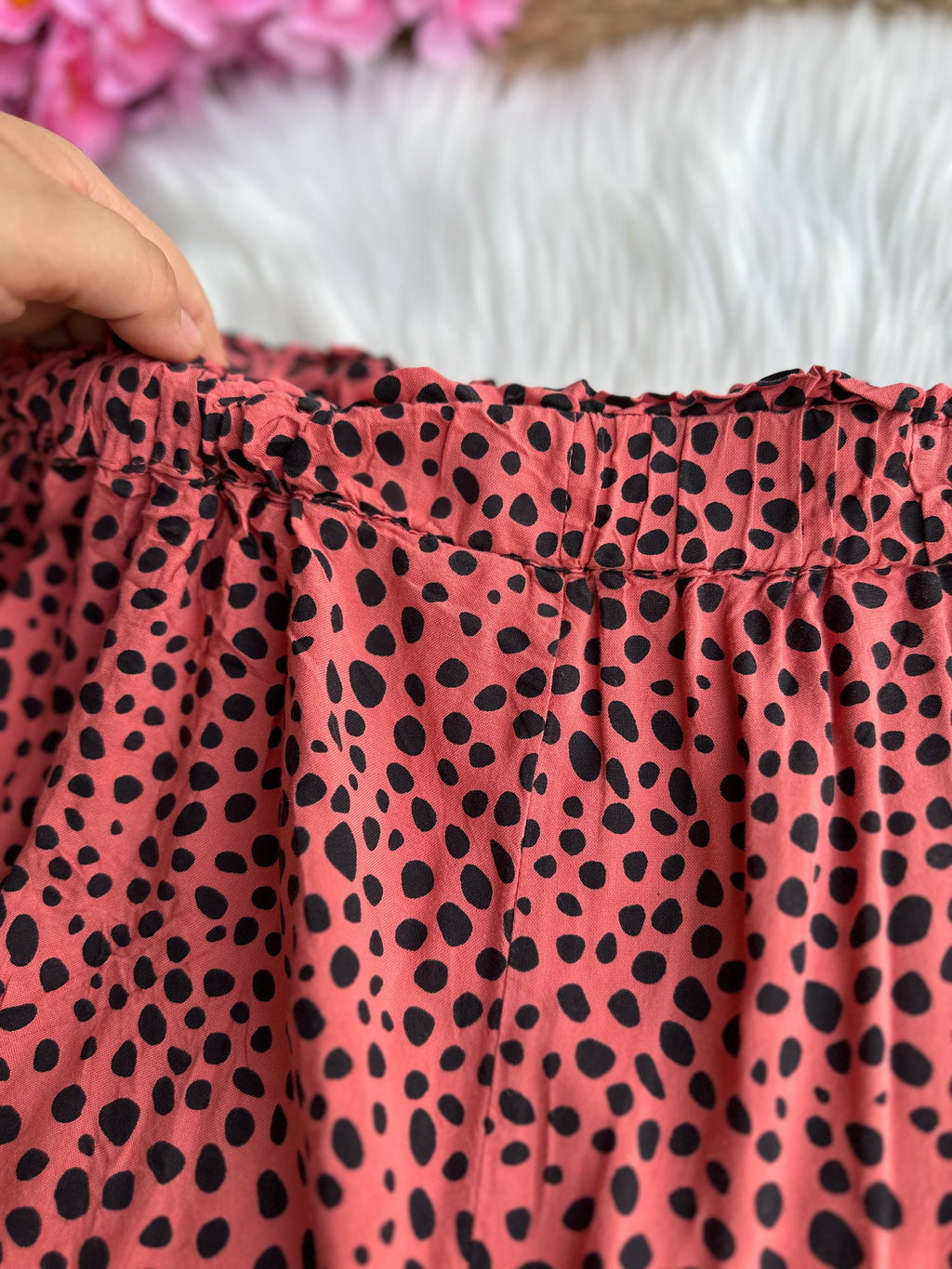 Short Fresco con Estampado y Cintura Alta Elástica tipo paperbag