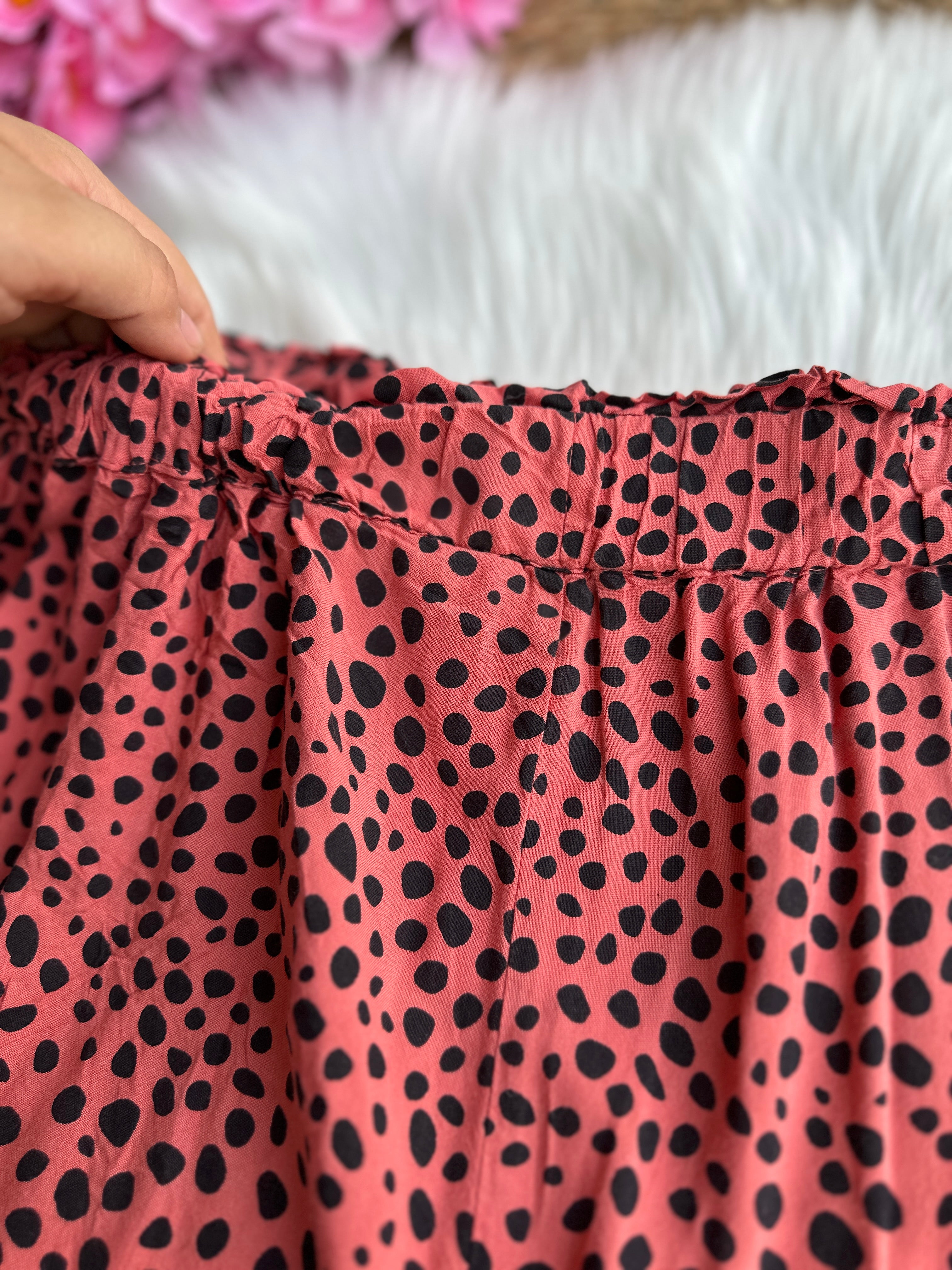 Short Fresco con Estampado y Cintura Alta Elástica tipo paperbag
