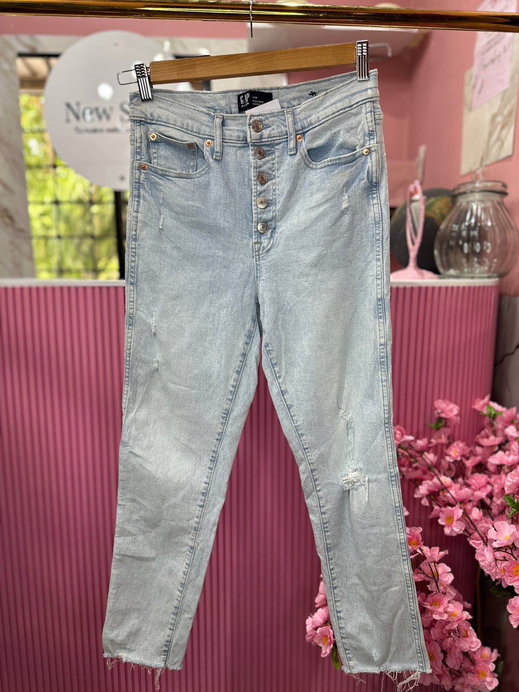 Jeans de Tiro Alto