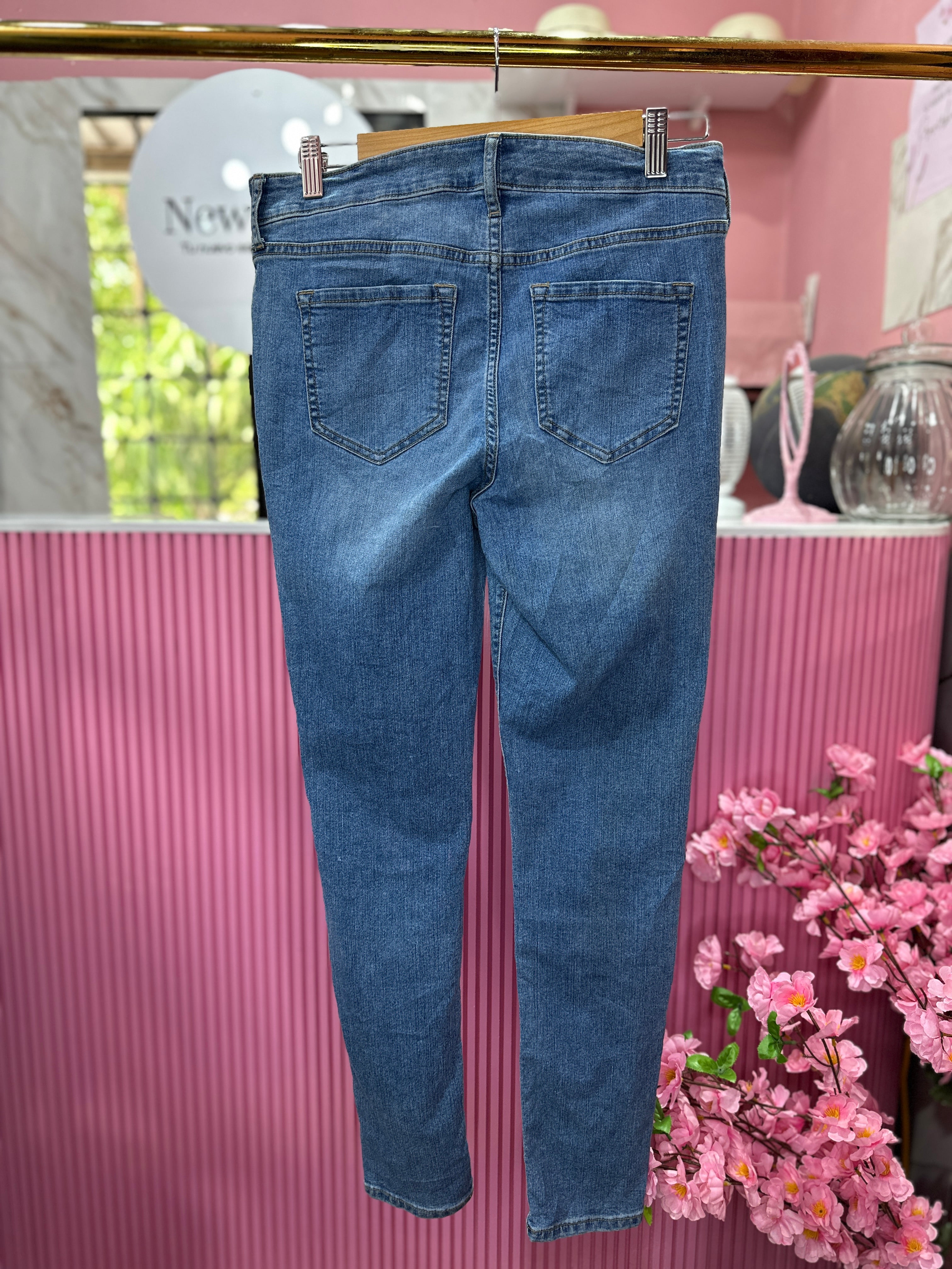 Skinny Jeans de Tiro Medio