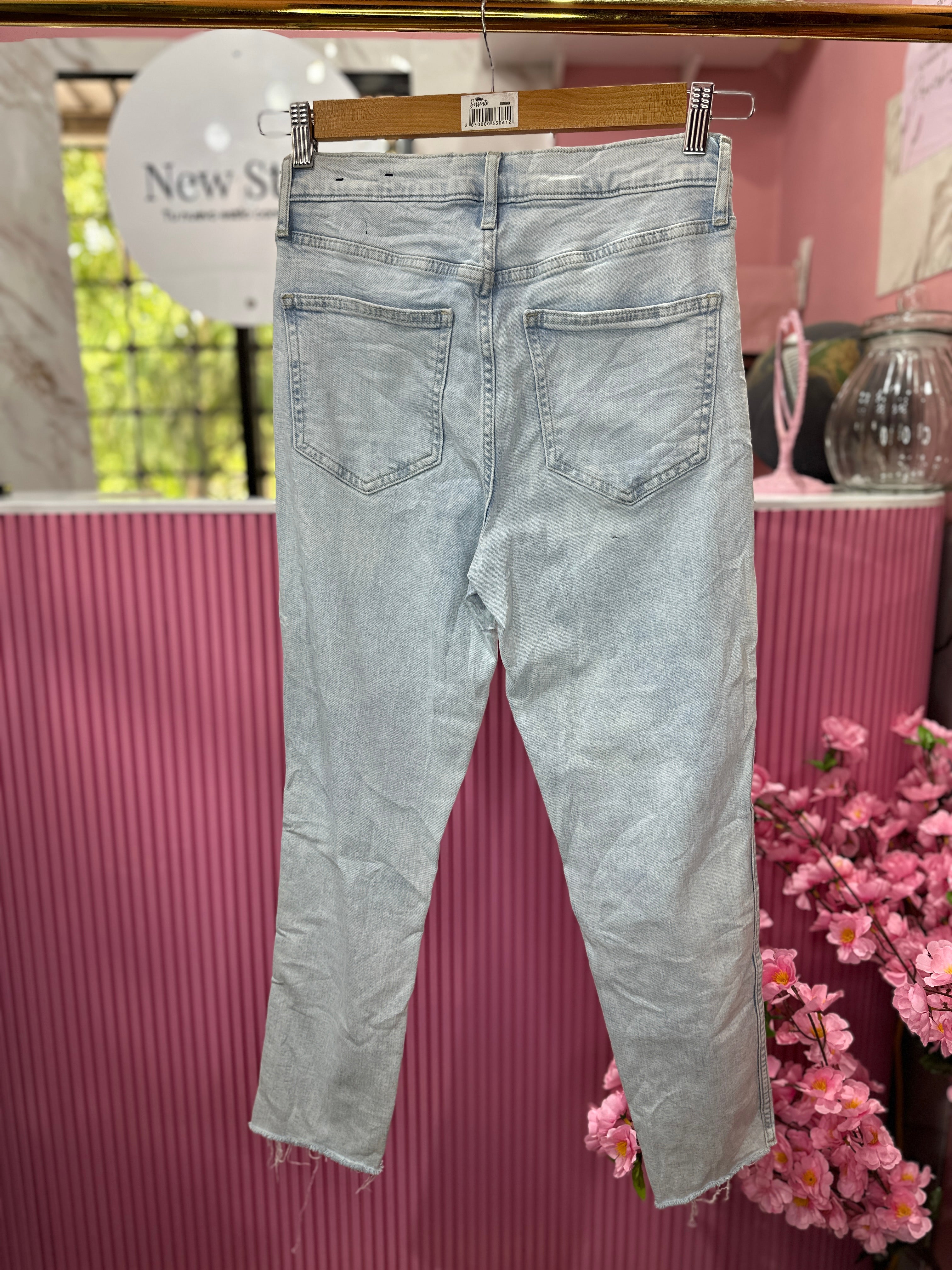 Jeans de Tiro Alto