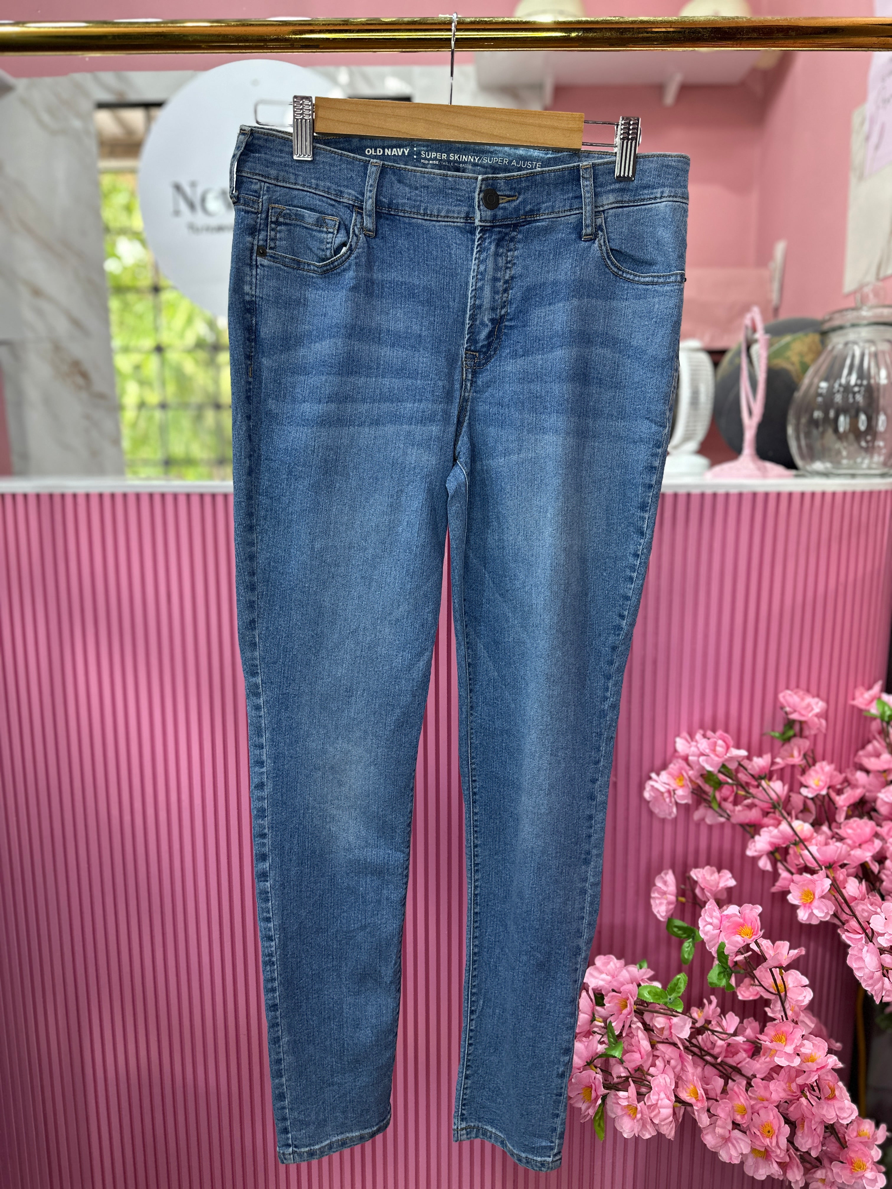 Skinny Jeans de Tiro Medio