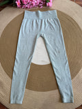 Leggings Deportivos Cintura Alta - Azul Pastel