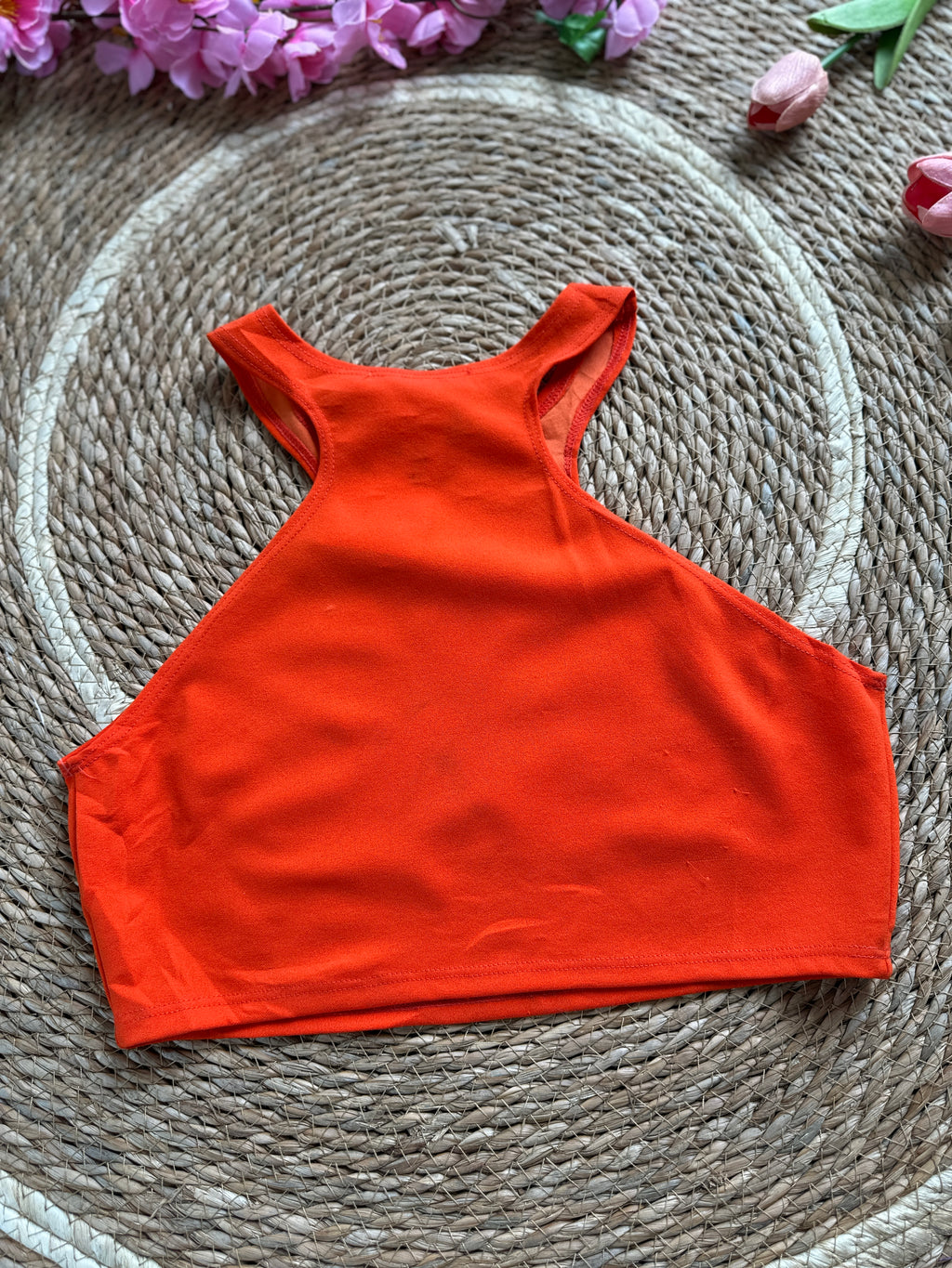 Top sin mangas naranja