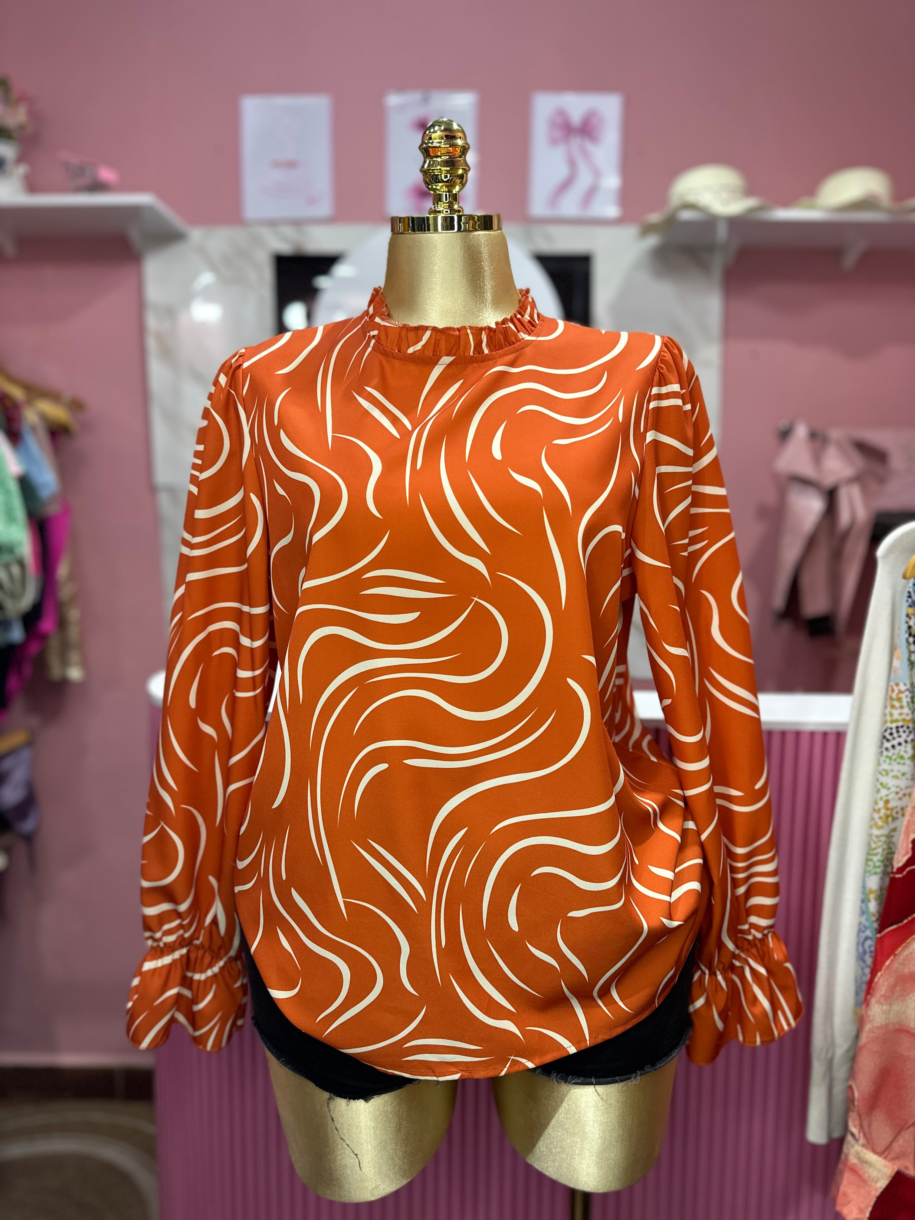 Blusa con mangas largas de estilo formal - HoldMoney
