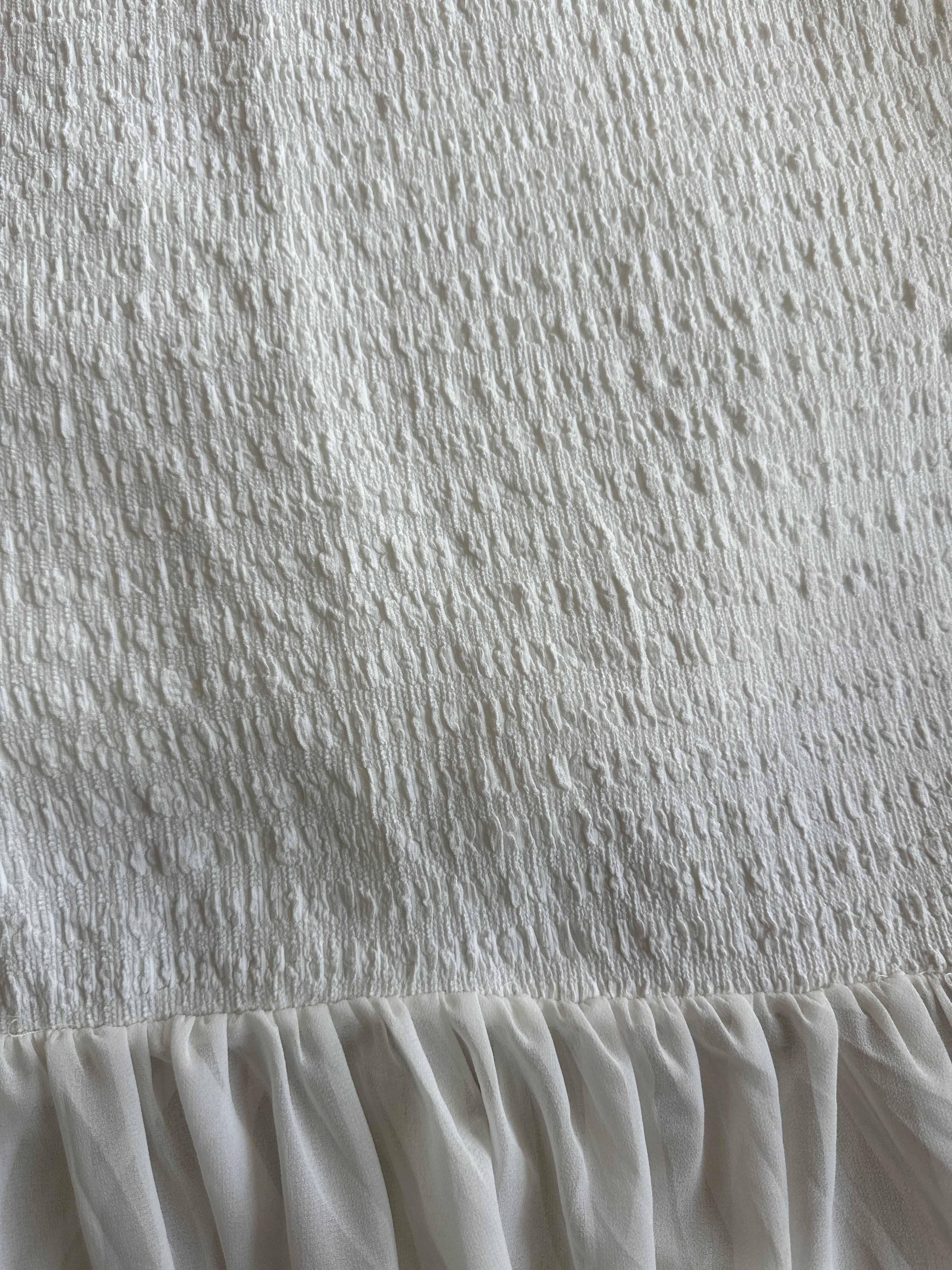 Falda Corrugada Blanca