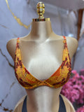 Brasier VICTORIA’S SECRET color anaranjado con amarillo de malla con varilla