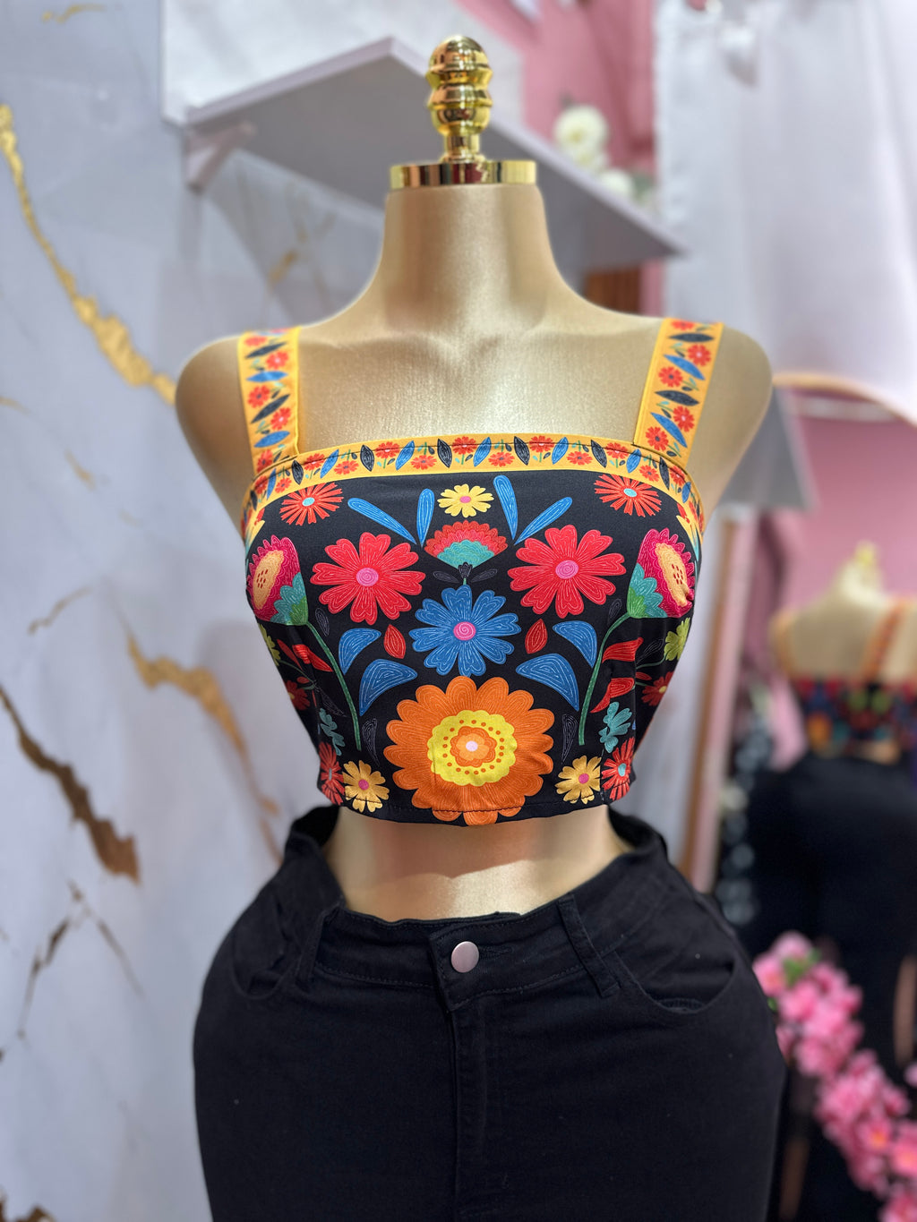 Top con hermoso estampado floral