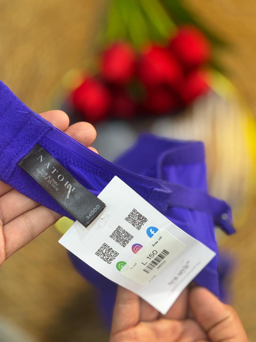Brasier azul/violeta con varilla fina