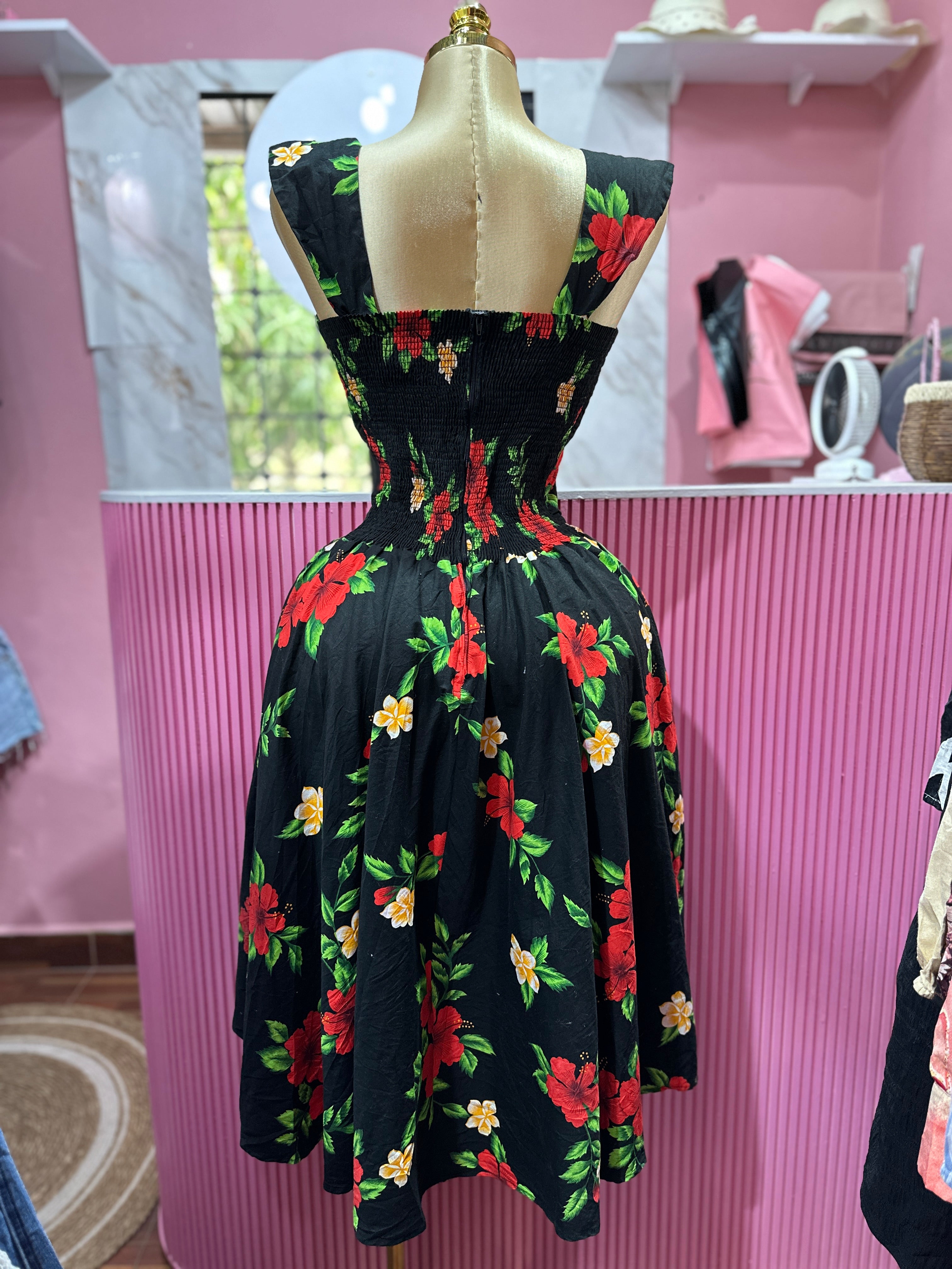 Vestido Hawaiano con Estampado floral