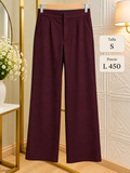 Pantalón sastrero de tiro alto con diseño de pierna ancha